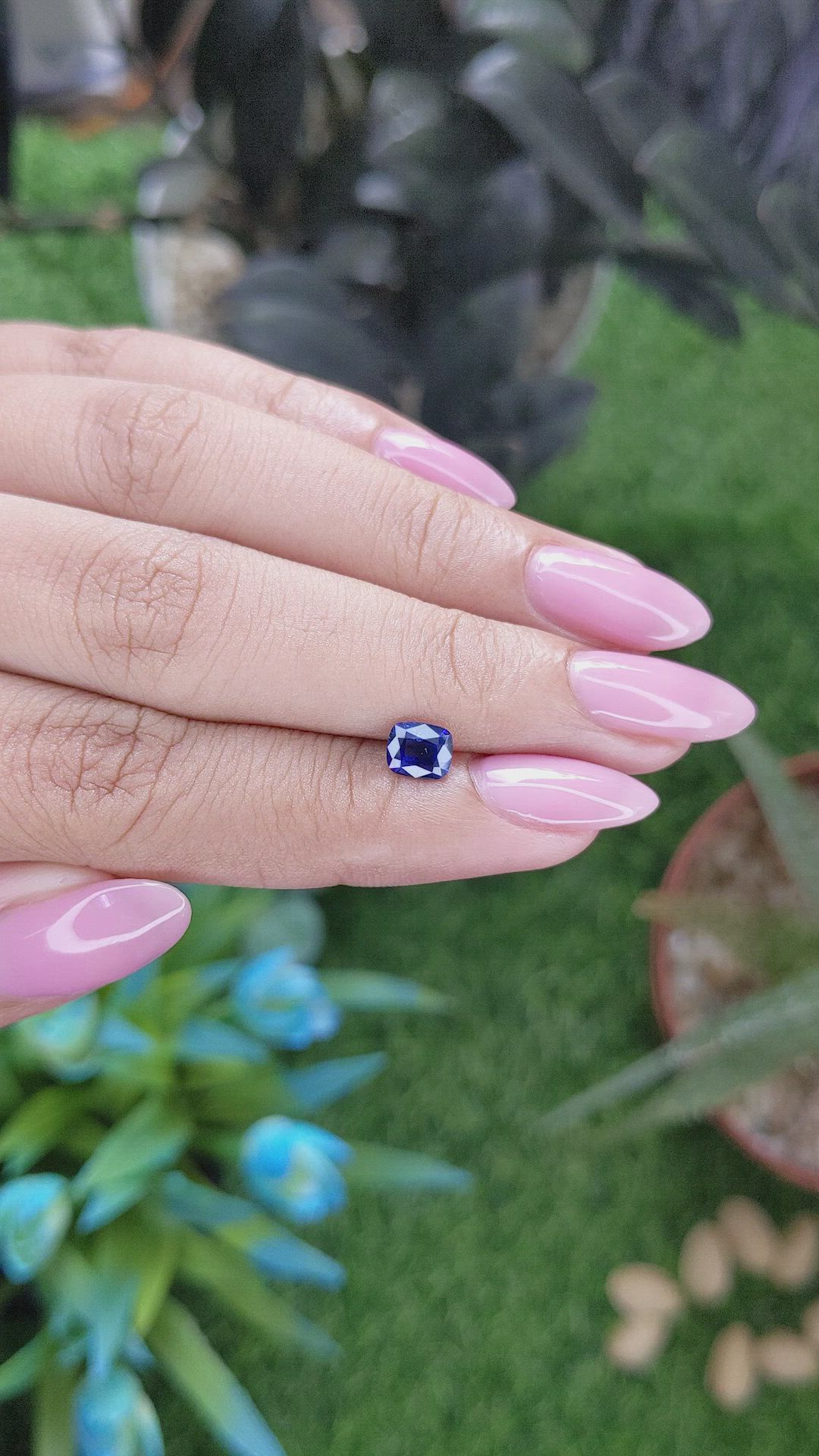 0.72 Ct. Blue Sapphire from Tanzania Size Video