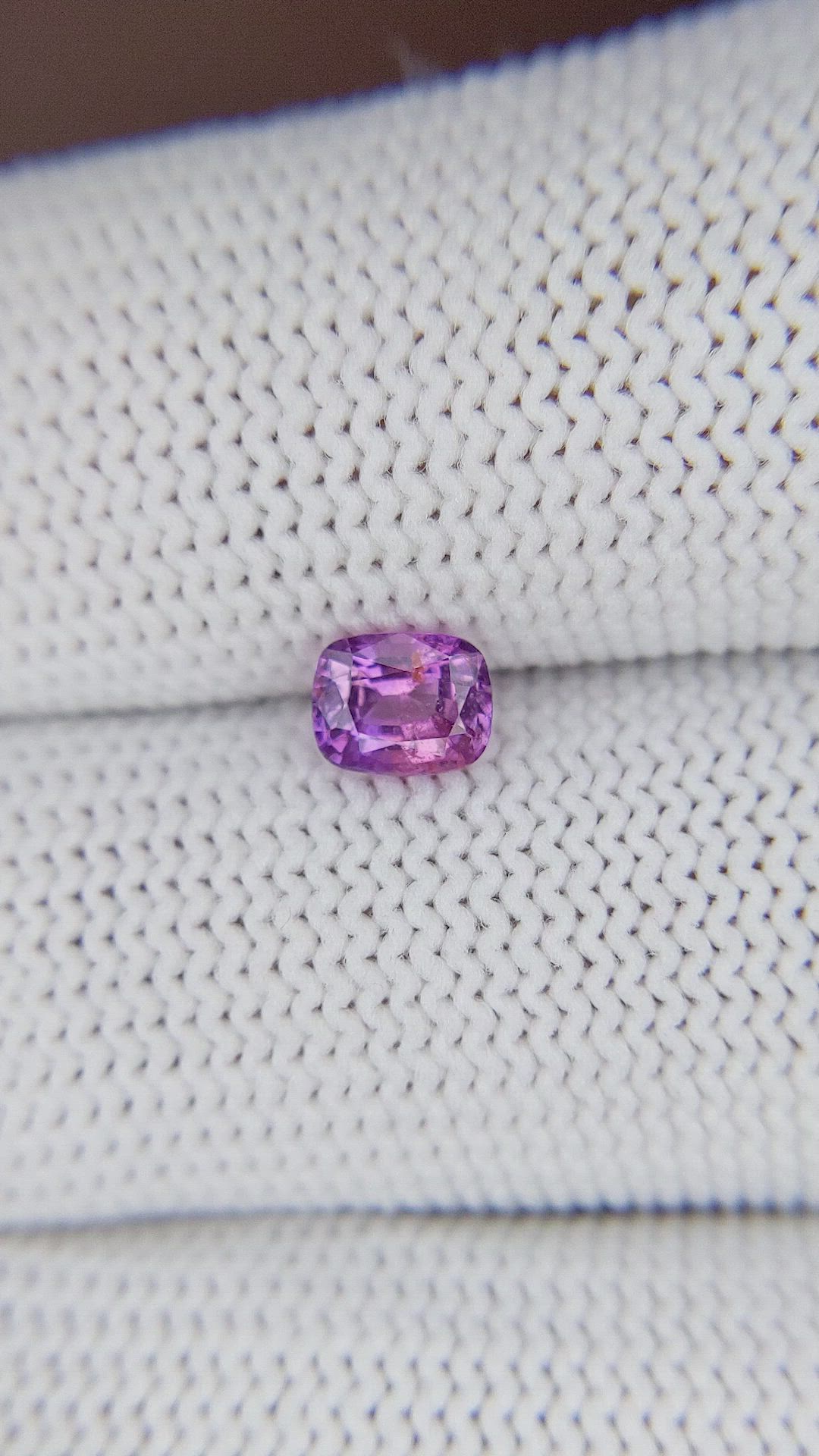 0.71 Ct. Purplish Pink Sapphire from Tanzania Size Video