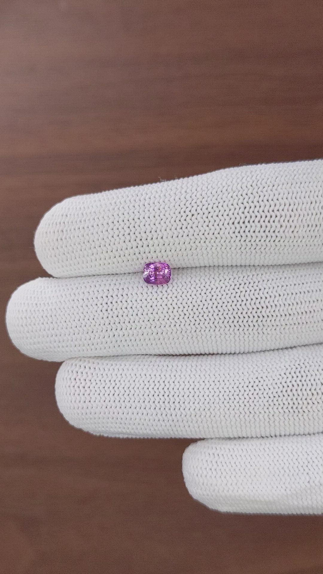 0.71 Ct. Purplish Pink Sapphire from Tanzania Size Video
