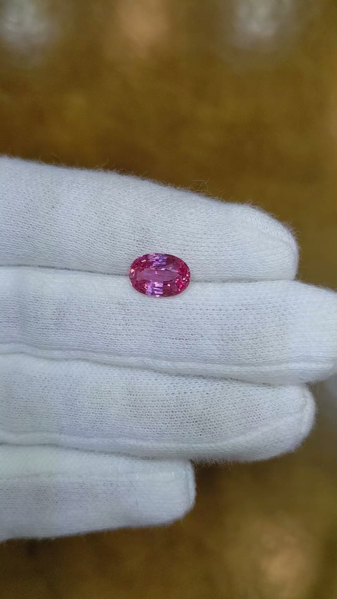 2.09 Ct. Pink Sapphire from Ceylon (Sri Lanka) Size Video
