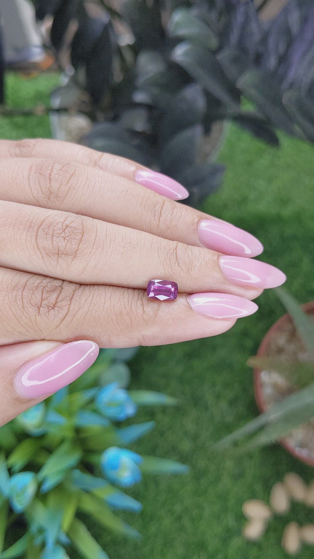 1.04 Ct. Purplish Pink Sapphire from Tanzania Size Video