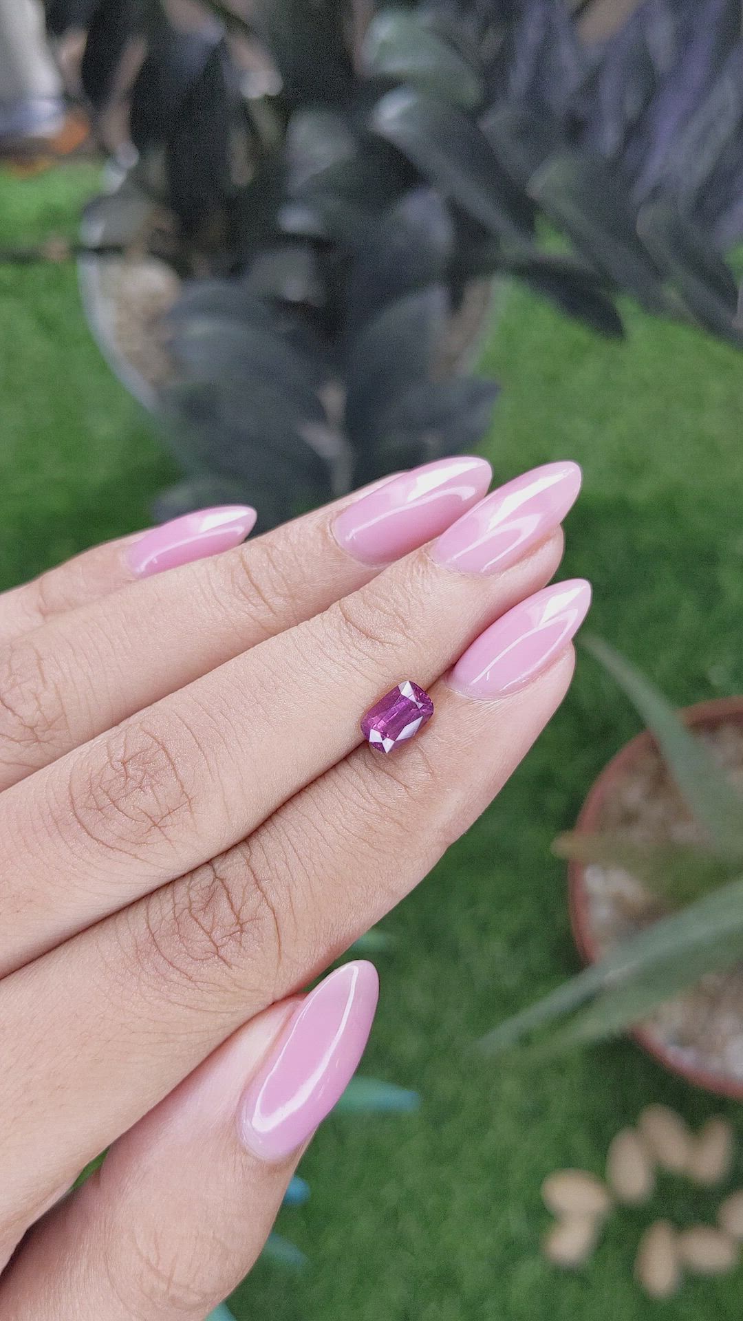 1.04 Ct. Purplish Pink Sapphire from Tanzania Size Video