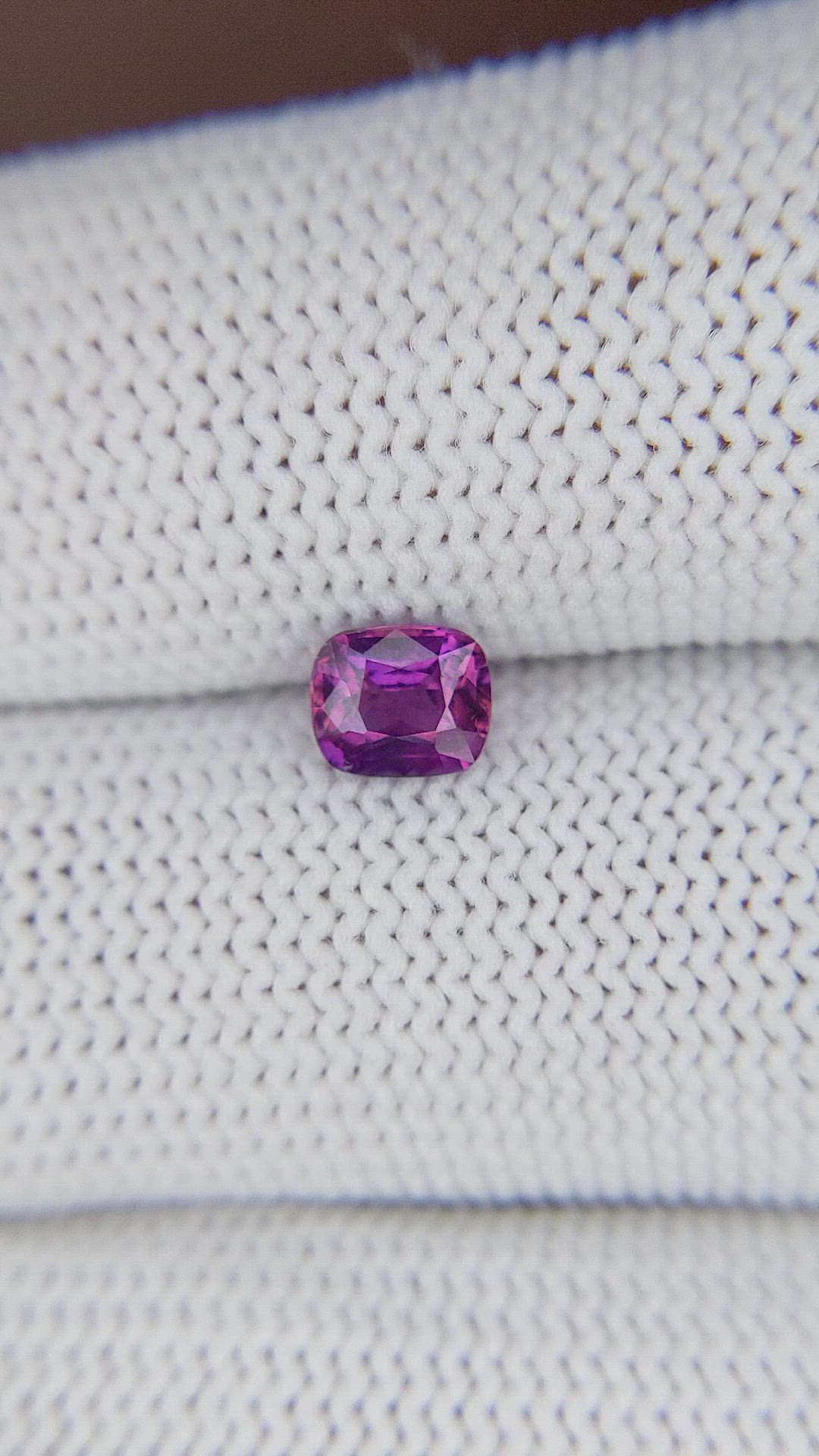0.74 Ct. Pinkish Purple Sapphire from Tanzania Size Video