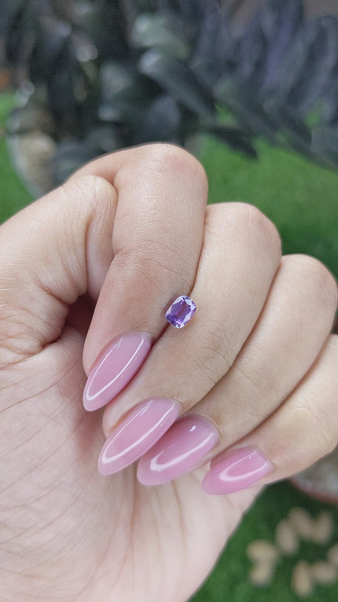 0.58 Ct. Purple Sapphire from Tanzania Size Video