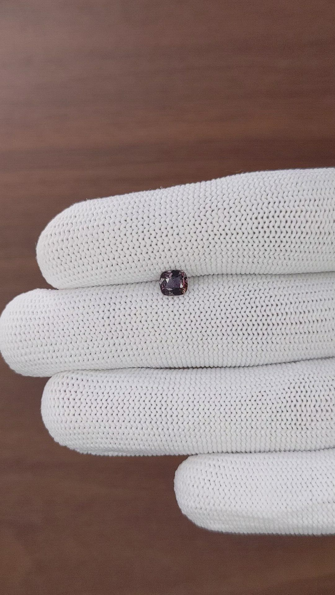 0.70 Ct. Pinkish Brown Sapphire from Tanzania Size Video