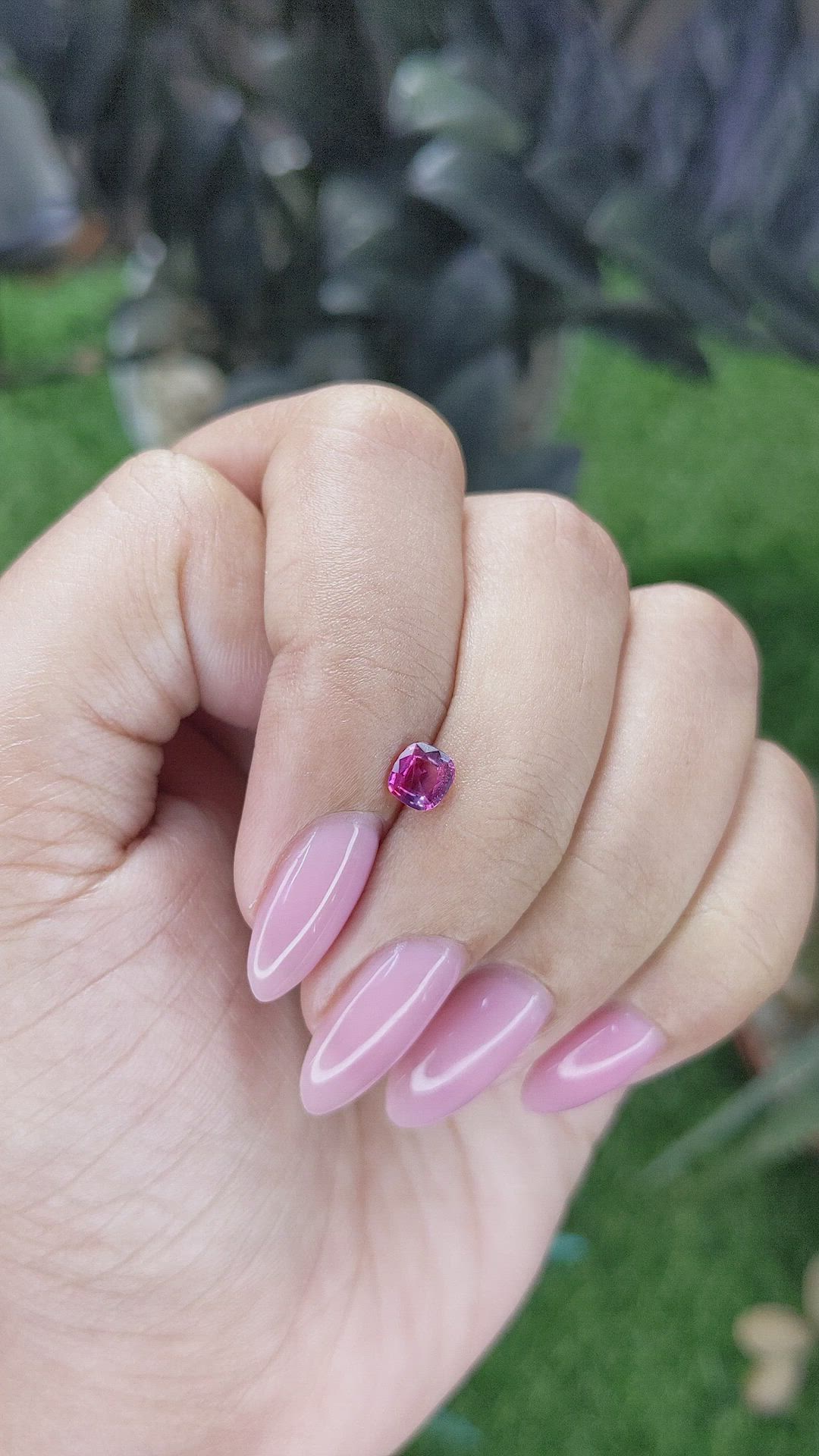 0.48 Ct. Purplish Pink Sapphire from Tanzania Size Video