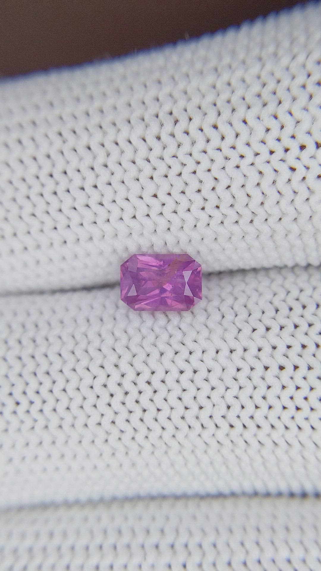 0.78 Ct. Purplish Pink Sapphire from Ceylon (Sri Lanka) Size Video