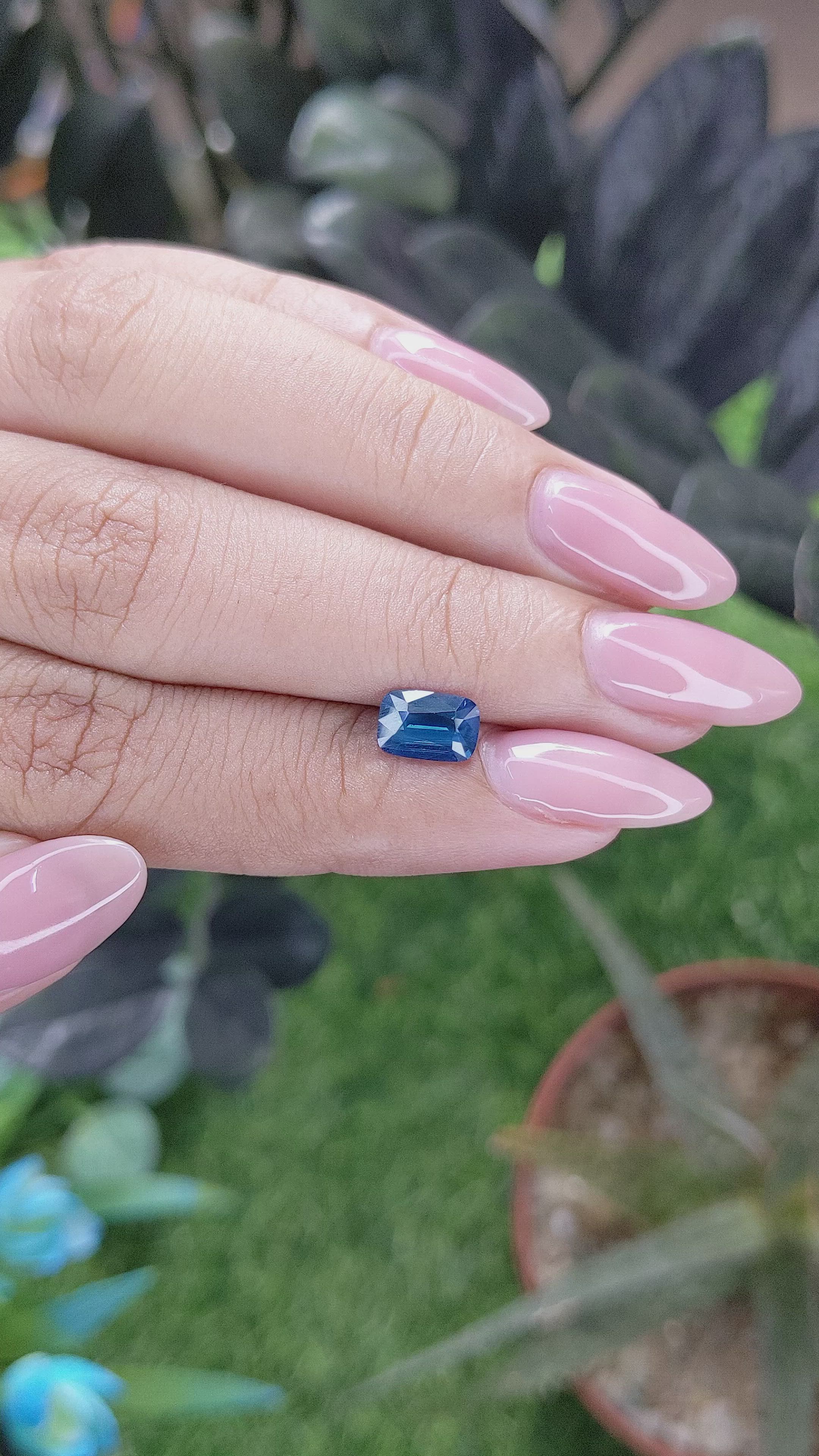 1.28 Ct. Blue Sapphire from Madagascar Size Video