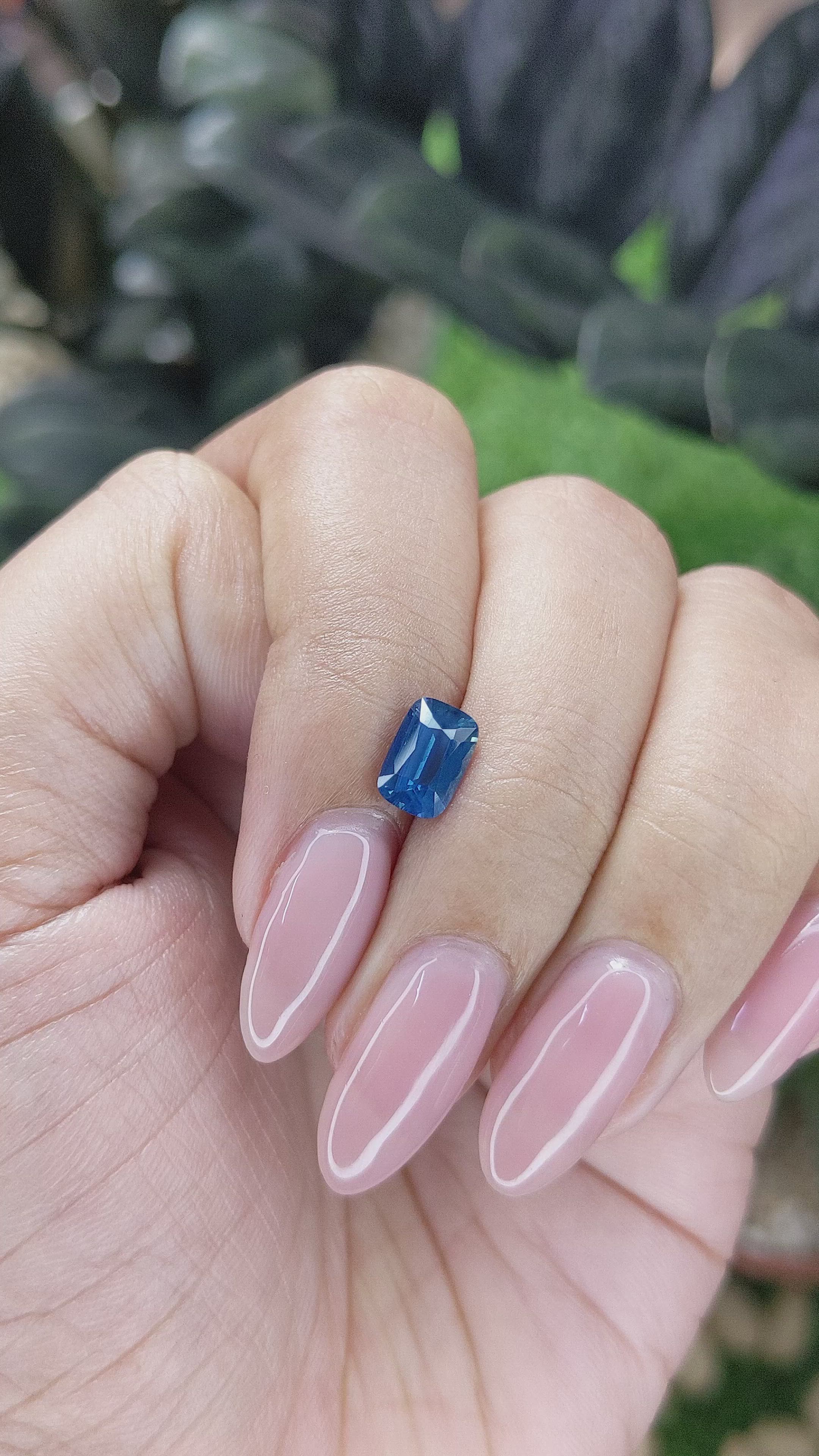 1.28 Ct. Blue Sapphire from Madagascar Size Video