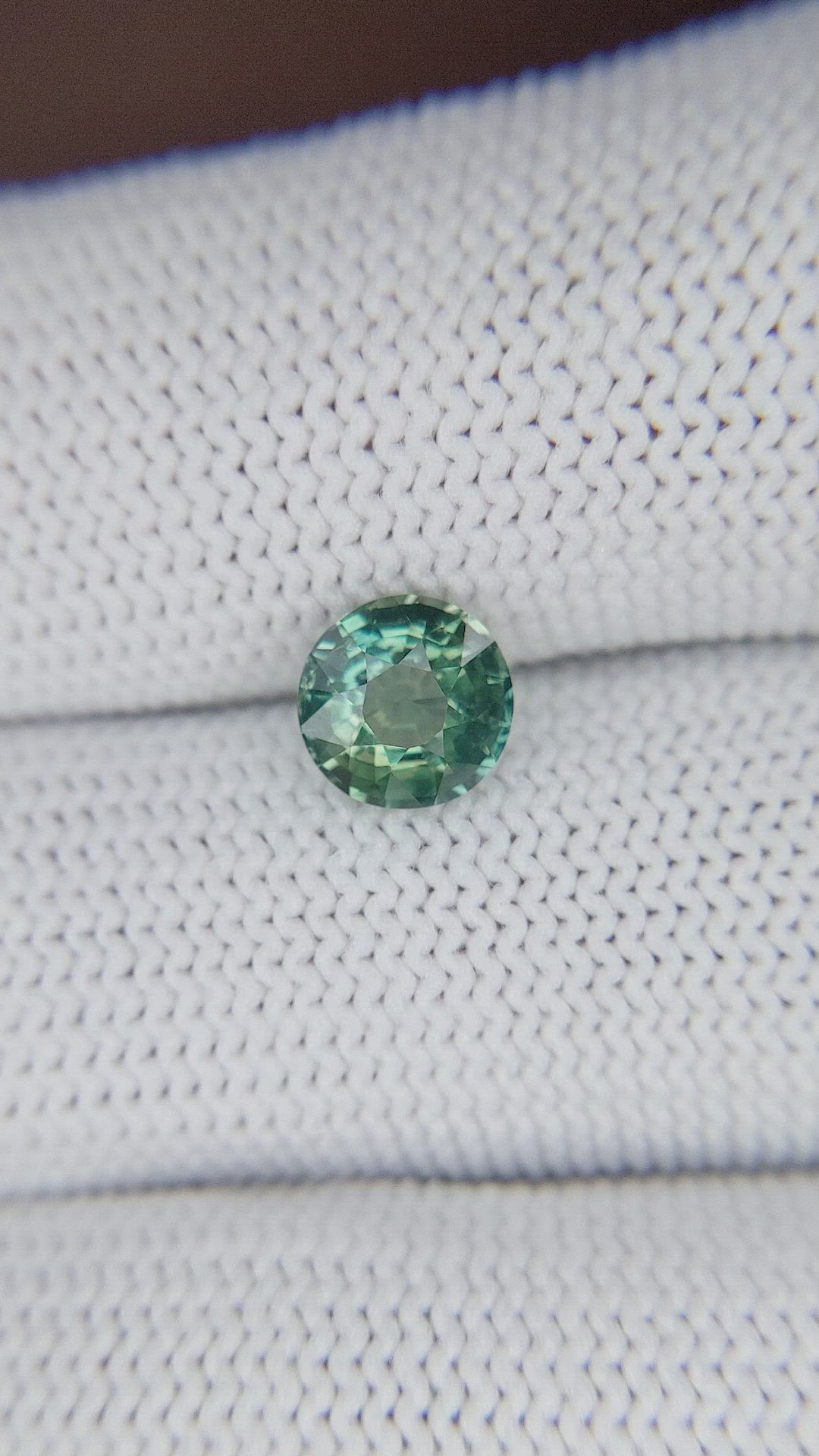 1.52 Ct. Bluish Green Sapphire from Madagascar Size Video
