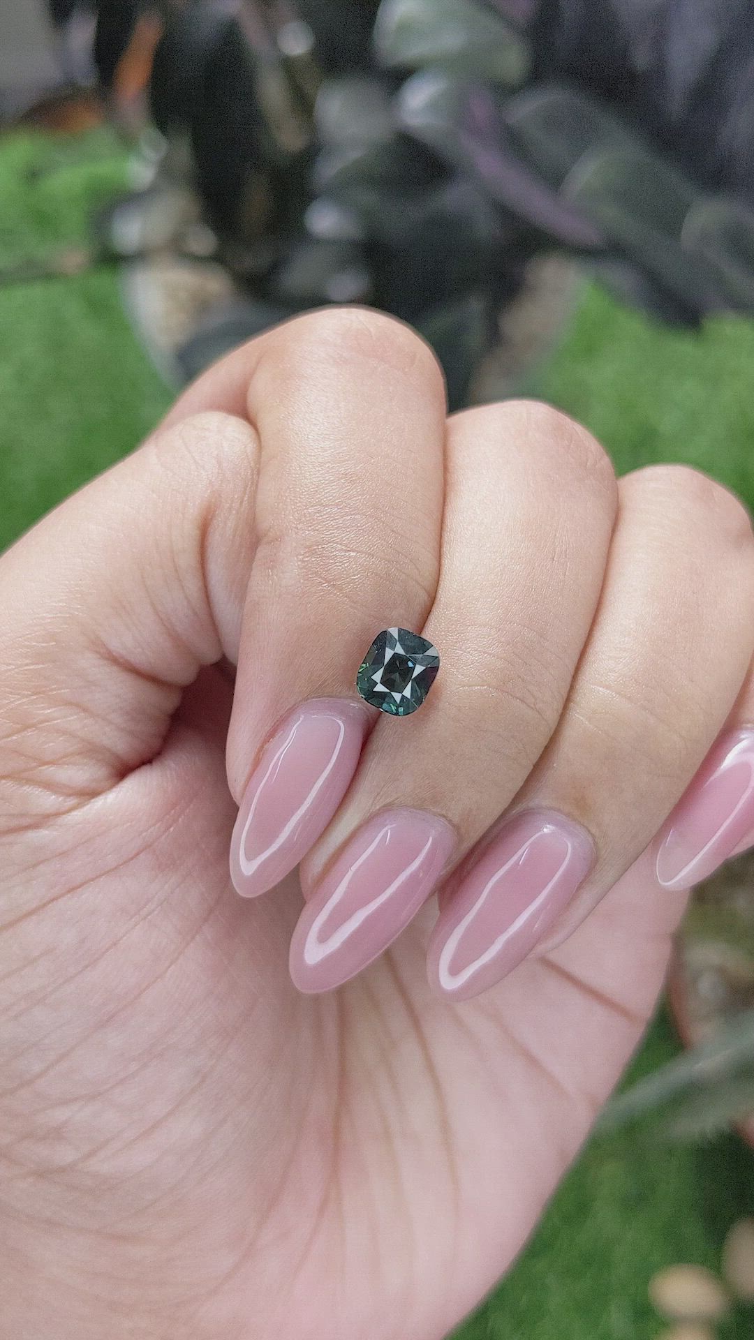 1.60 Ct. Bluish Green Sapphire from Madagascar Size Video