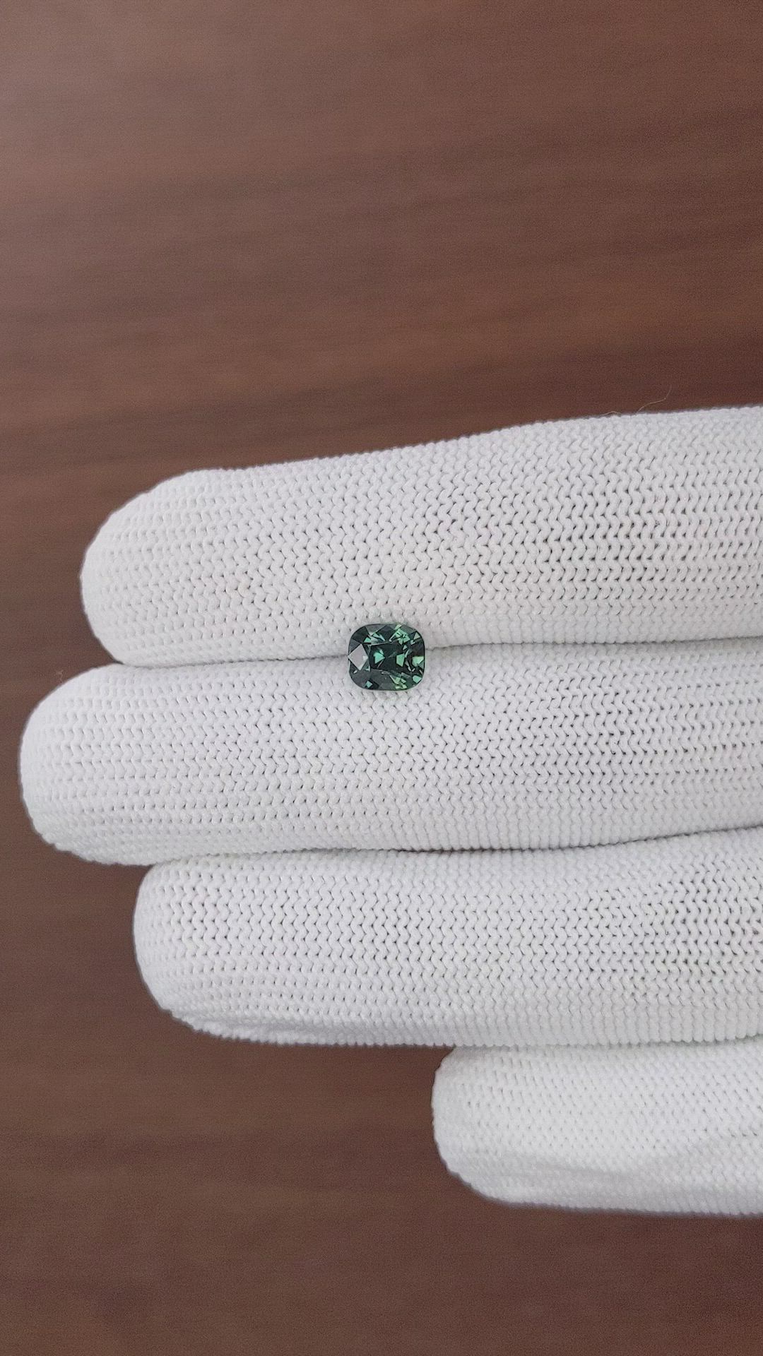 1.60 Ct. Bluish Green Sapphire from Madagascar Size Video
