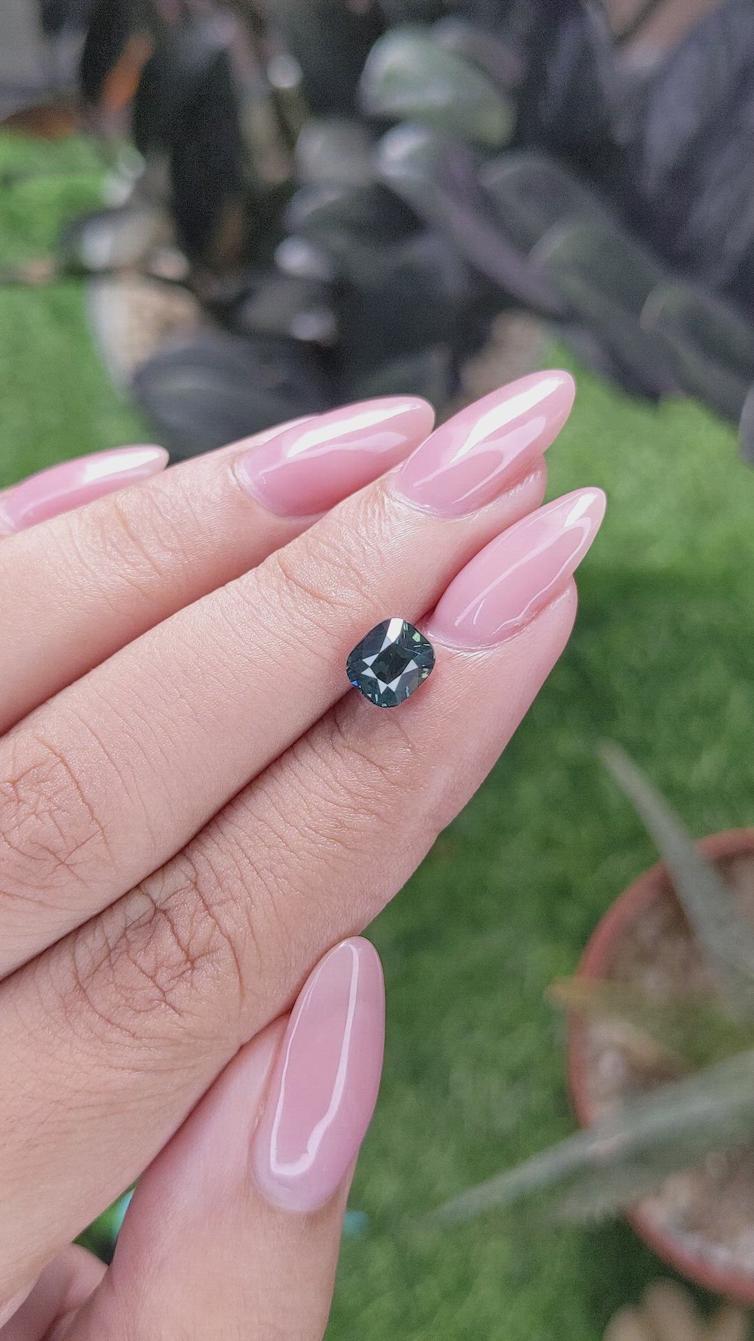 1.60 Ct. Bluish Green Sapphire from Madagascar Size Video