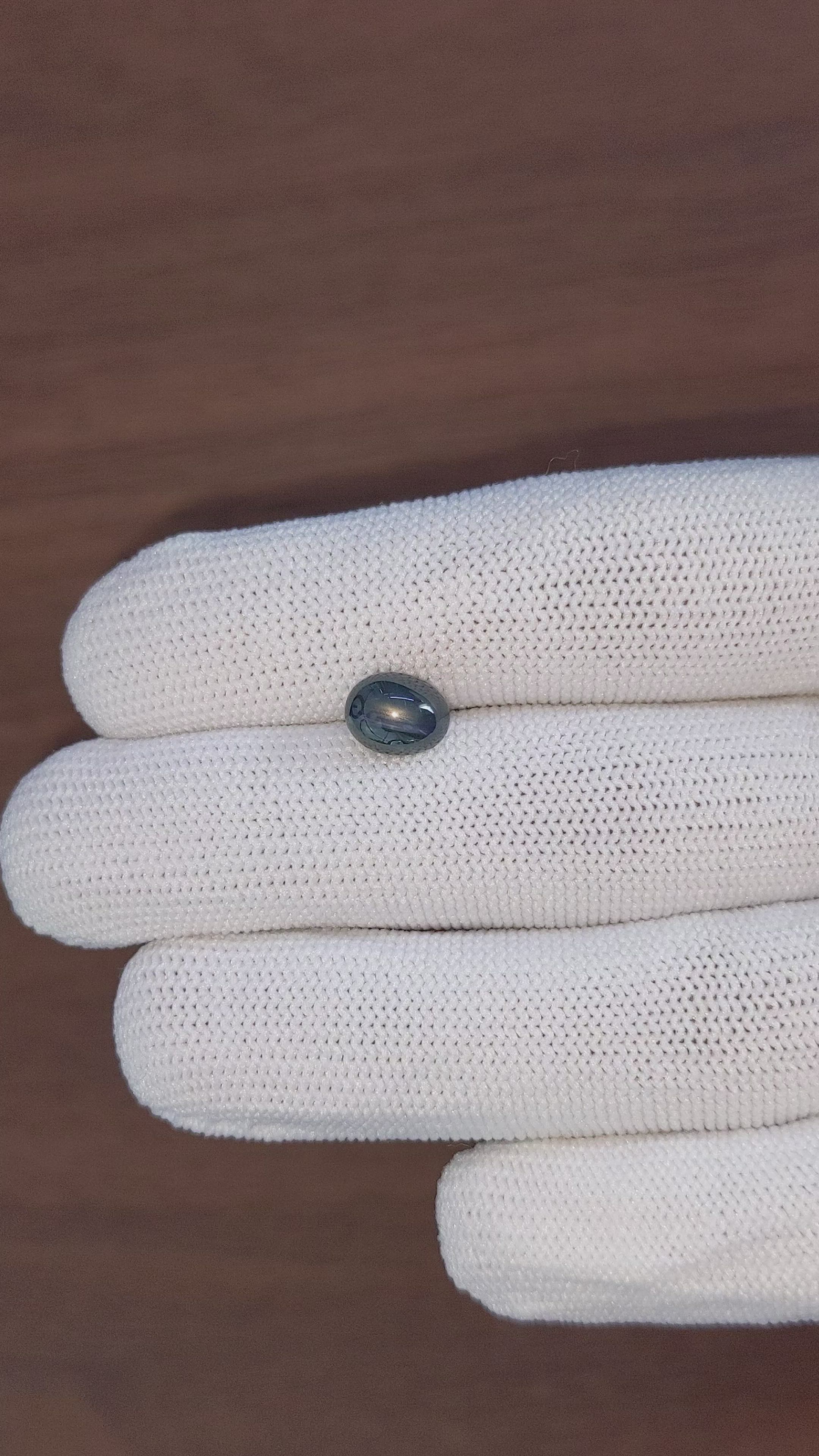 2.97 Ct. Blue Cabochon Sapphire from Madagascar Size Video