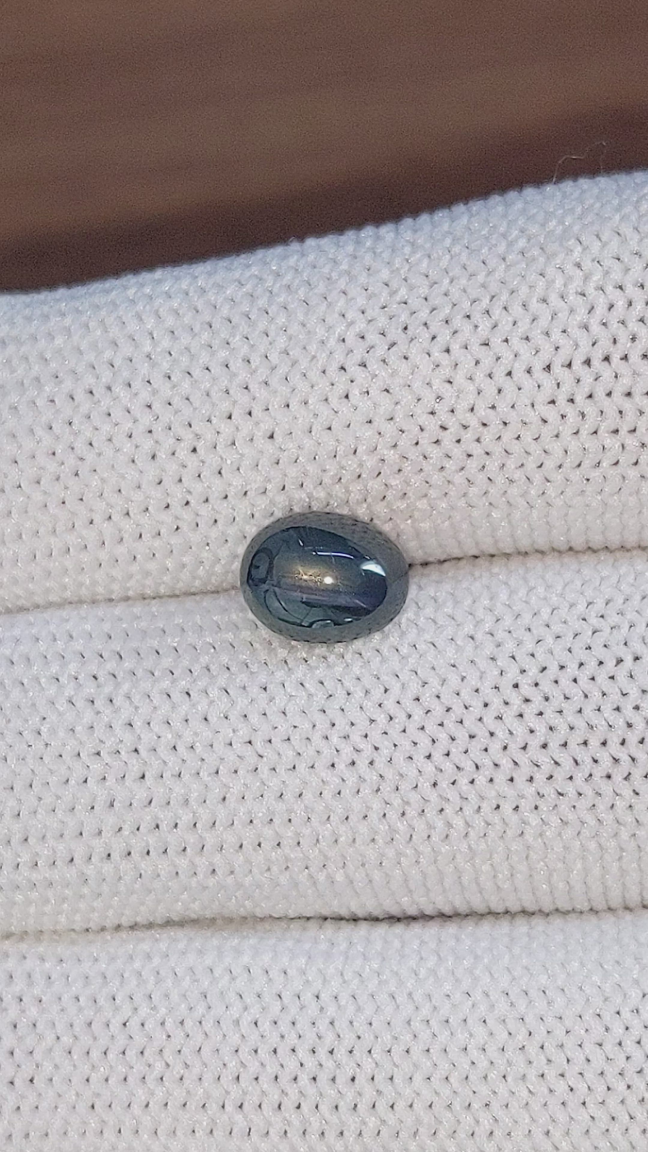 2.97 Ct. Blue Cabochon Sapphire from Madagascar Size Video