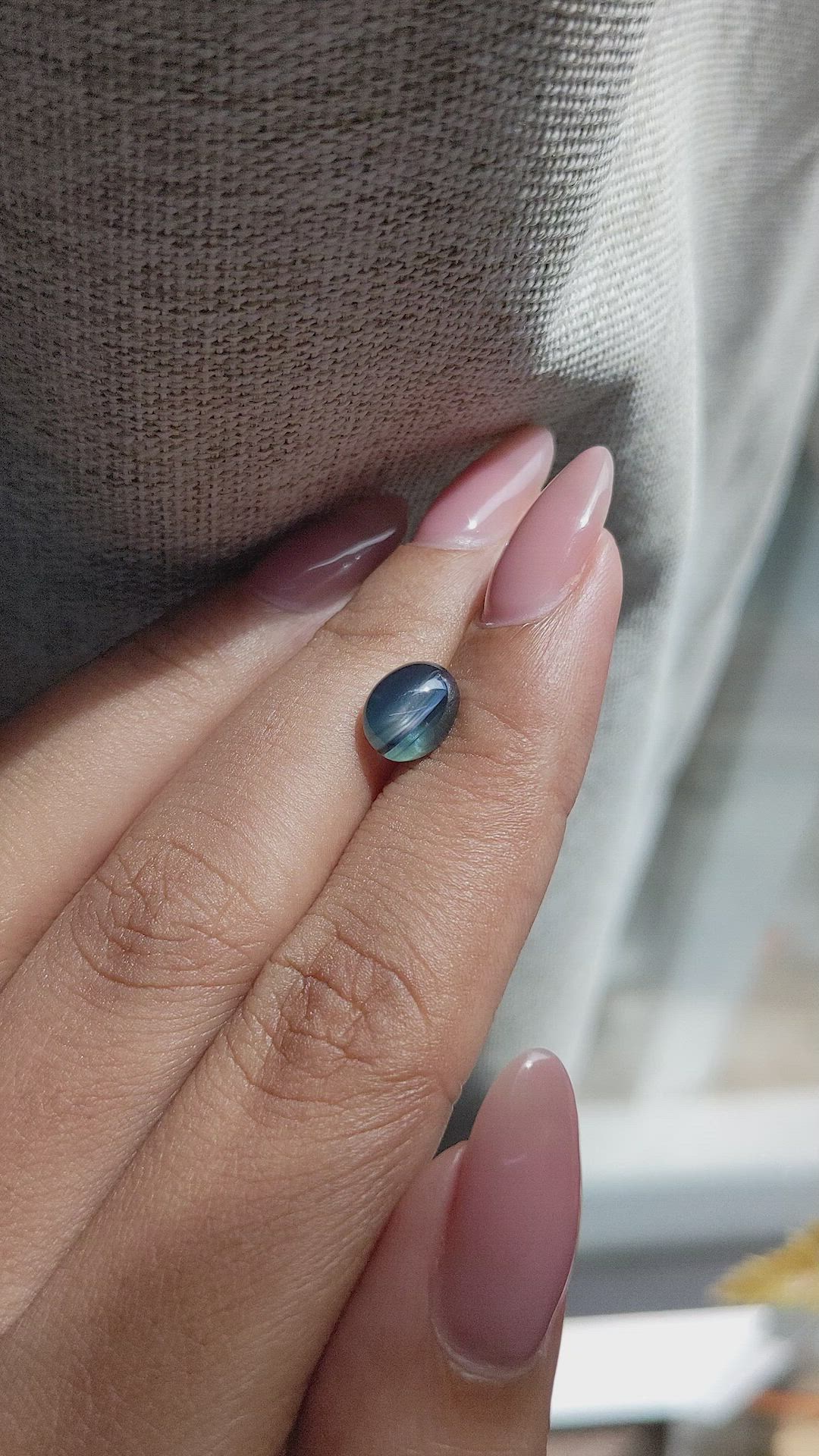 2.97 Ct. Blue Cabochon Sapphire from Madagascar Size Video