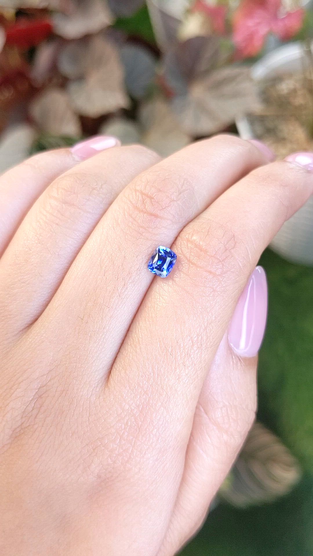 1.07 Ct. Blue Sapphire from Ceylon (Sri Lanka) Size Video