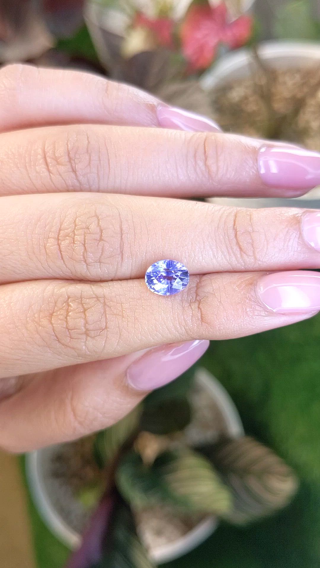 2.01 Ct. Violet Sapphire from Ceylon (Sri Lanka) Size Video