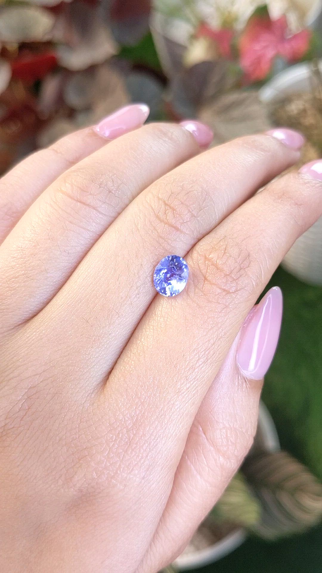 2.01 Ct. Violet Sapphire from Ceylon (Sri Lanka) Size Video