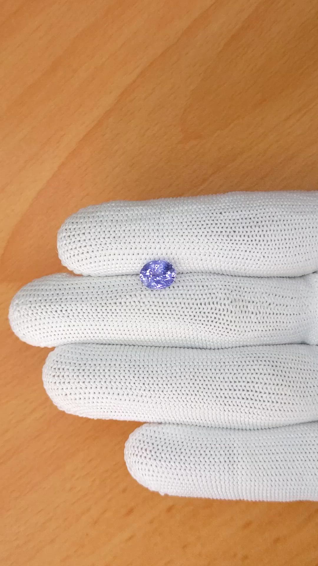 2.01 Ct. Violet Sapphire from Ceylon (Sri Lanka) Size Video