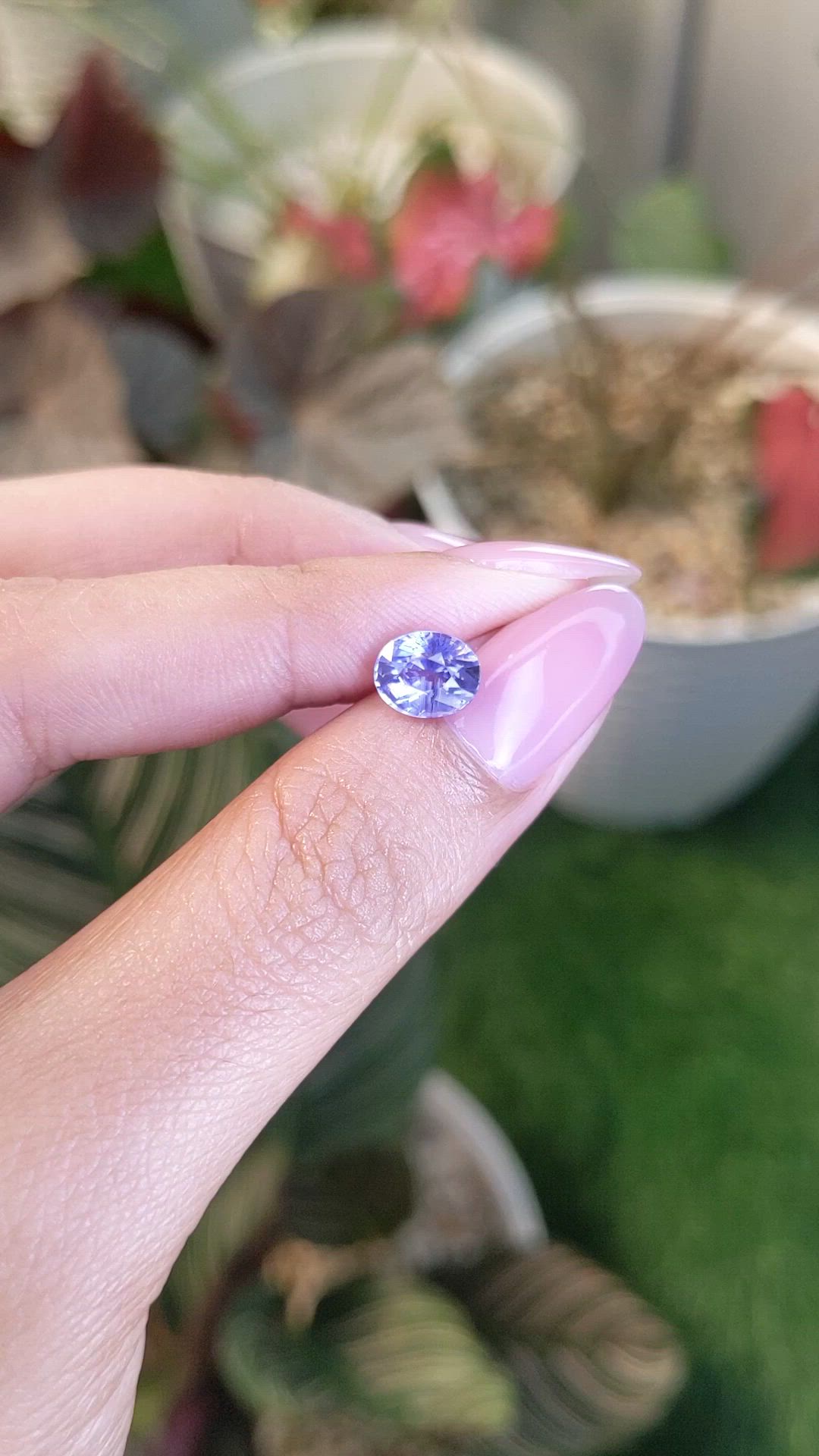 2.01 Ct. Violet Sapphire from Ceylon (Sri Lanka) Size Video