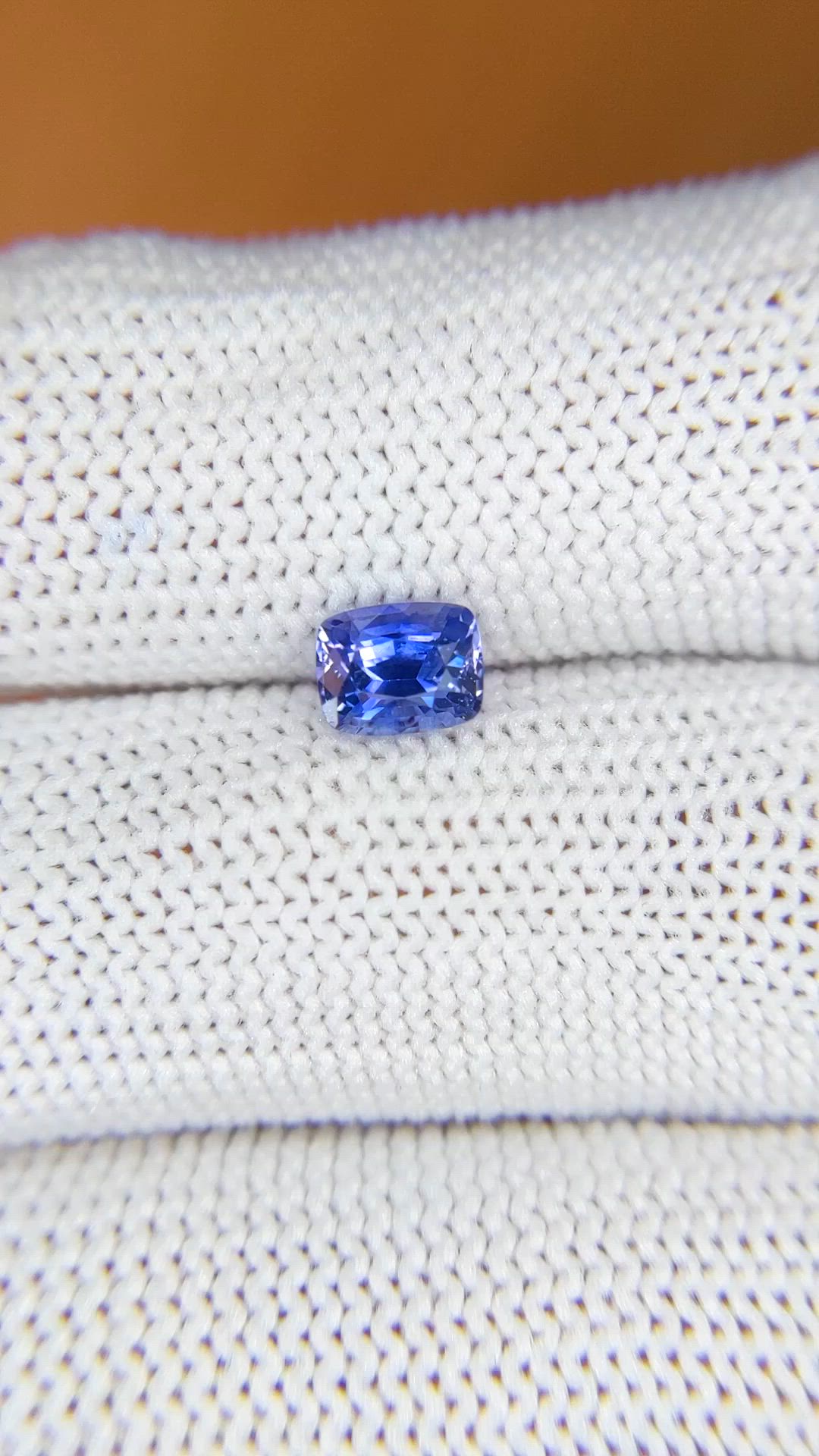 0.97 Ct. Blue Sapphire from Ceylon (Sri Lanka) Size Video