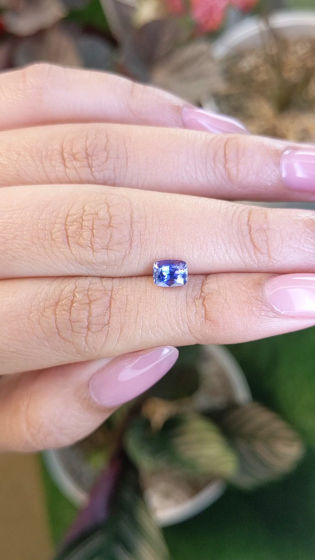 0.97 Ct. Blue Sapphire from Ceylon (Sri Lanka) Size Video