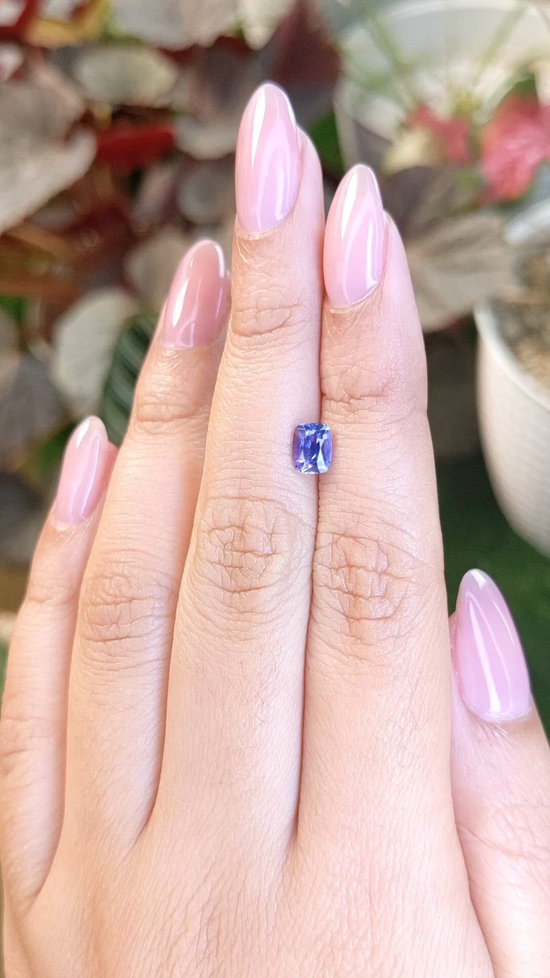 0.97 Ct. Blue Sapphire from Ceylon (Sri Lanka) Size Video