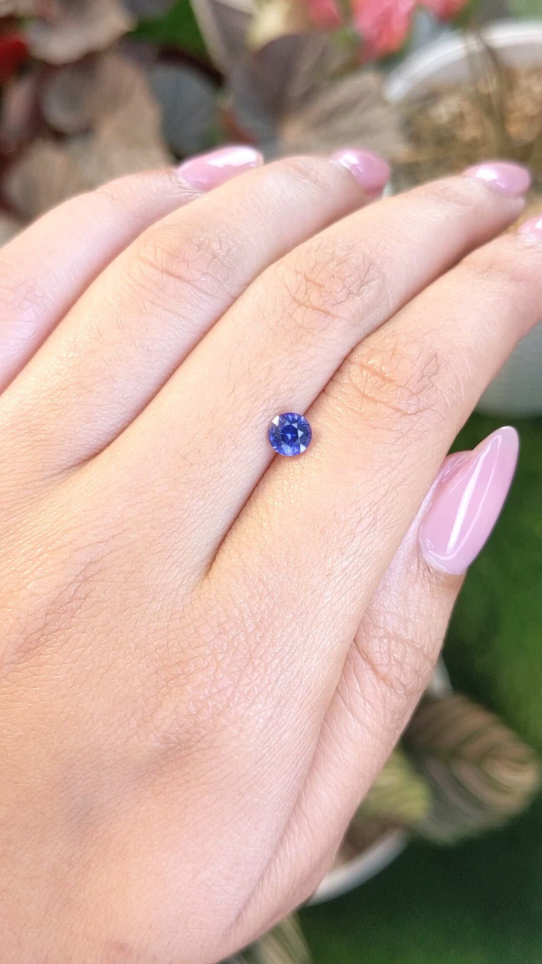 0.65 Ct. Color Change Sapphire from Ceylon (Sri Lanka) Size Video