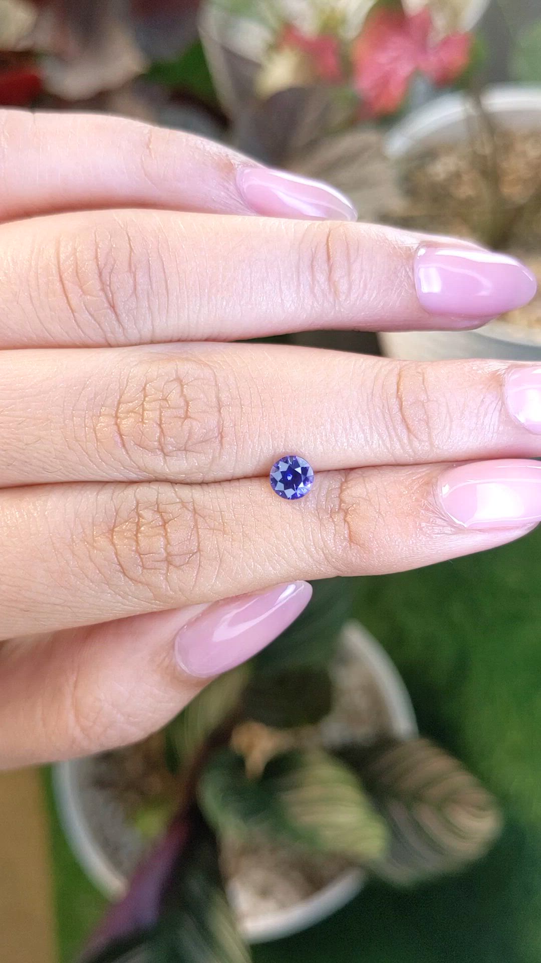 0.65 Ct. Color Change Sapphire from Ceylon (Sri Lanka) Size Video