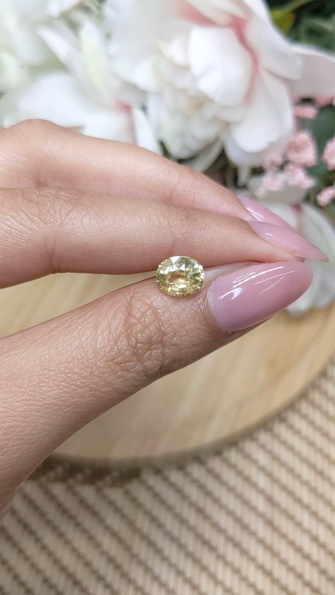 2.03 Ct. Yellow Sapphire from Ceylon (Sri Lanka) Size Video