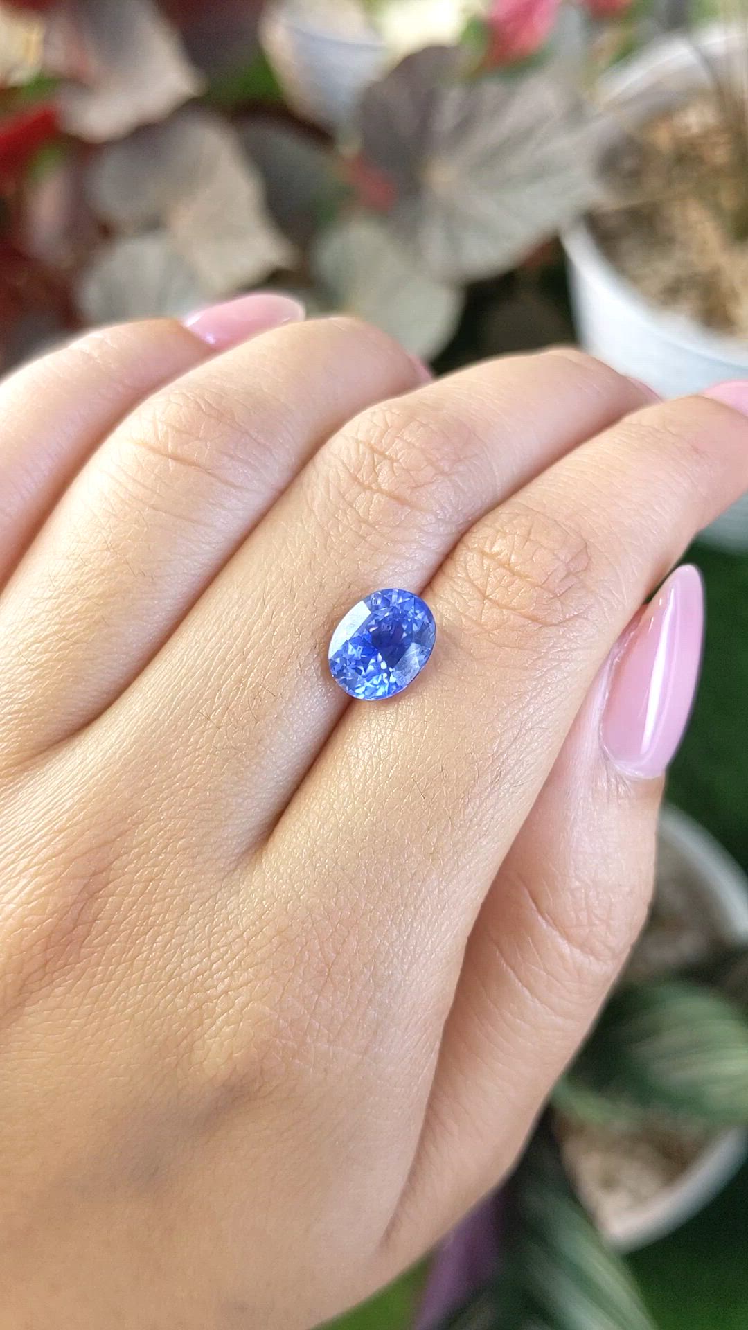 3.51 Ct. Blue Sapphire from Ceylon (Sri Lanka) Size Video