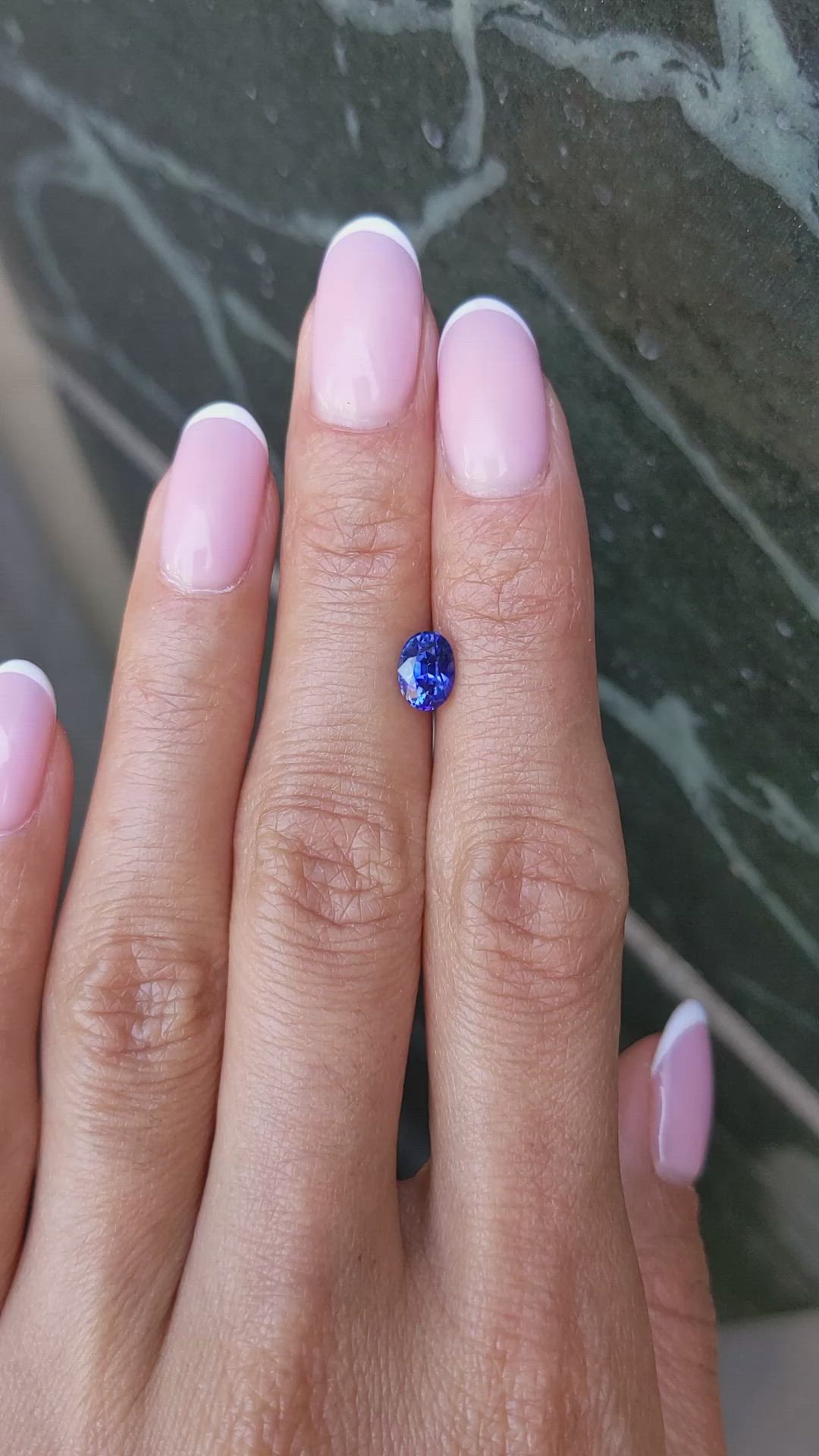1.11 Ct. Blue Sapphire from Ceylon (Sri Lanka) Size Video
