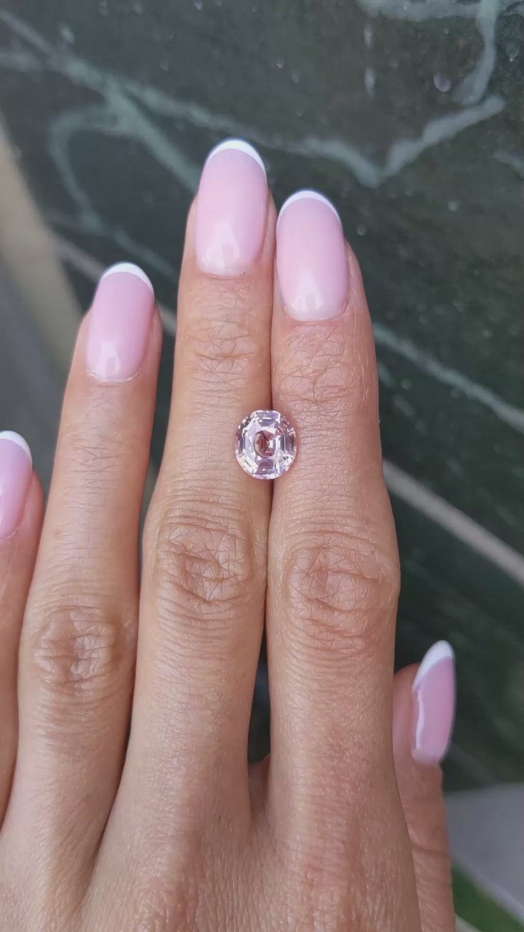 3.03 Ct. Pink Sapphire from Ceylon (Sri Lanka) Size Video