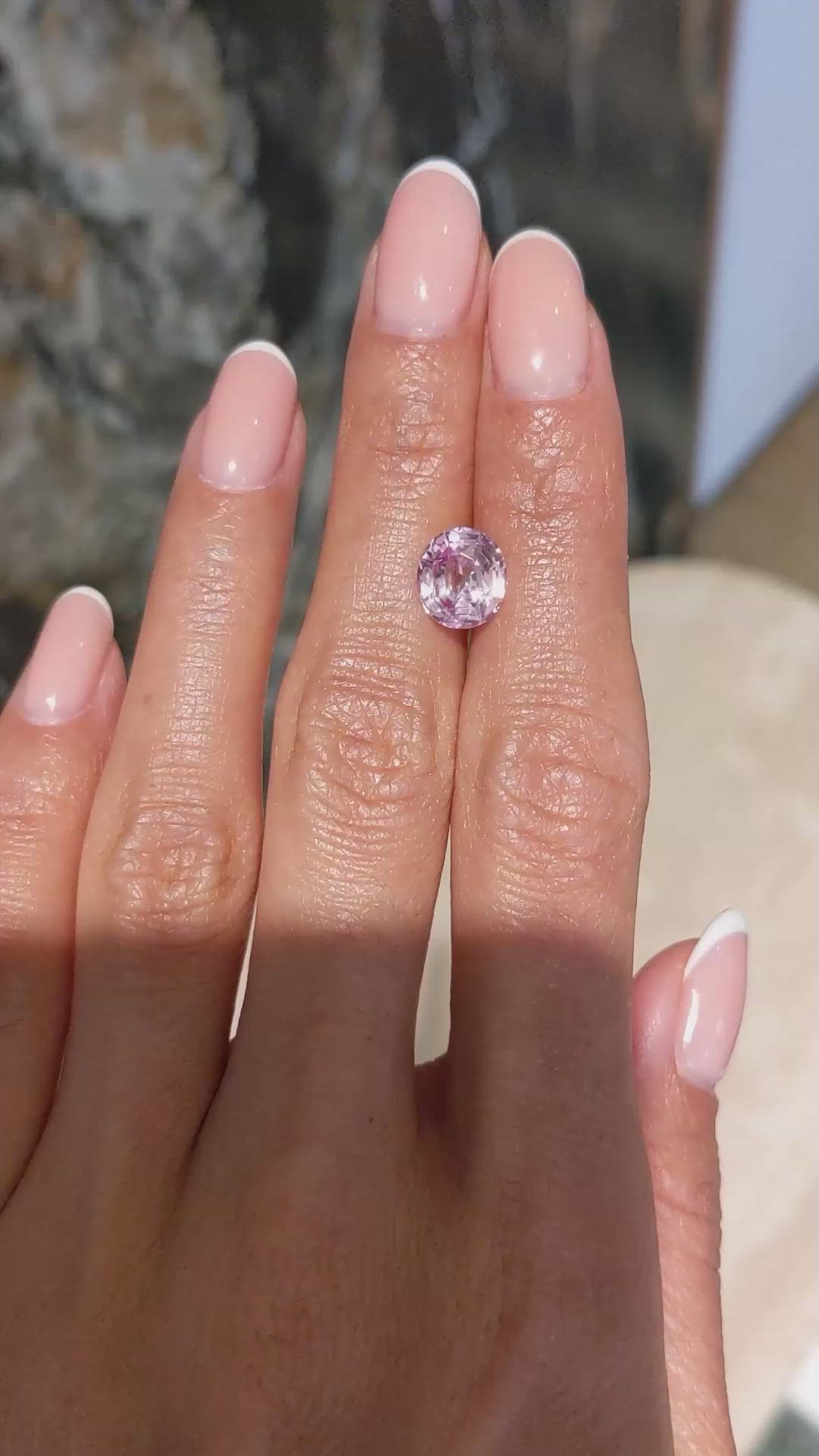 3.03 Ct. Pink Sapphire from Ceylon (Sri Lanka) Size Video