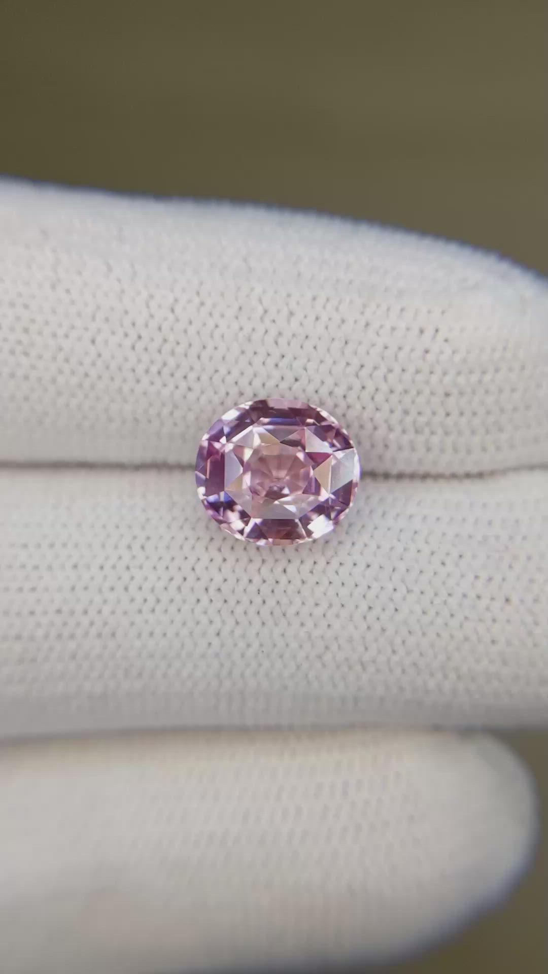 3.03 Ct. Pink Sapphire from Ceylon (Sri Lanka) Size Video