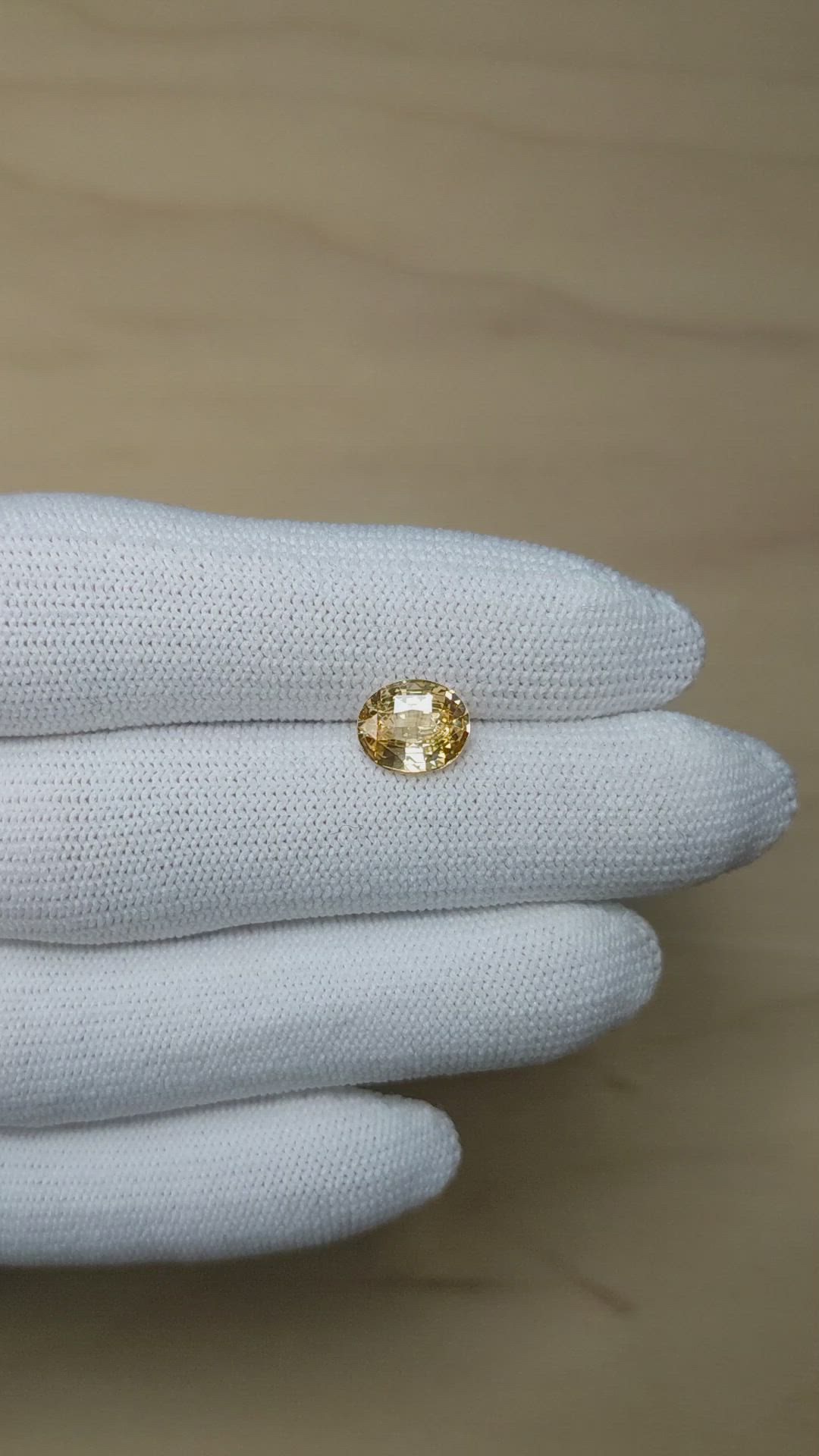 2.01 Ct. Peach Sapphire from Ceylon (Sri Lanka) Size Video