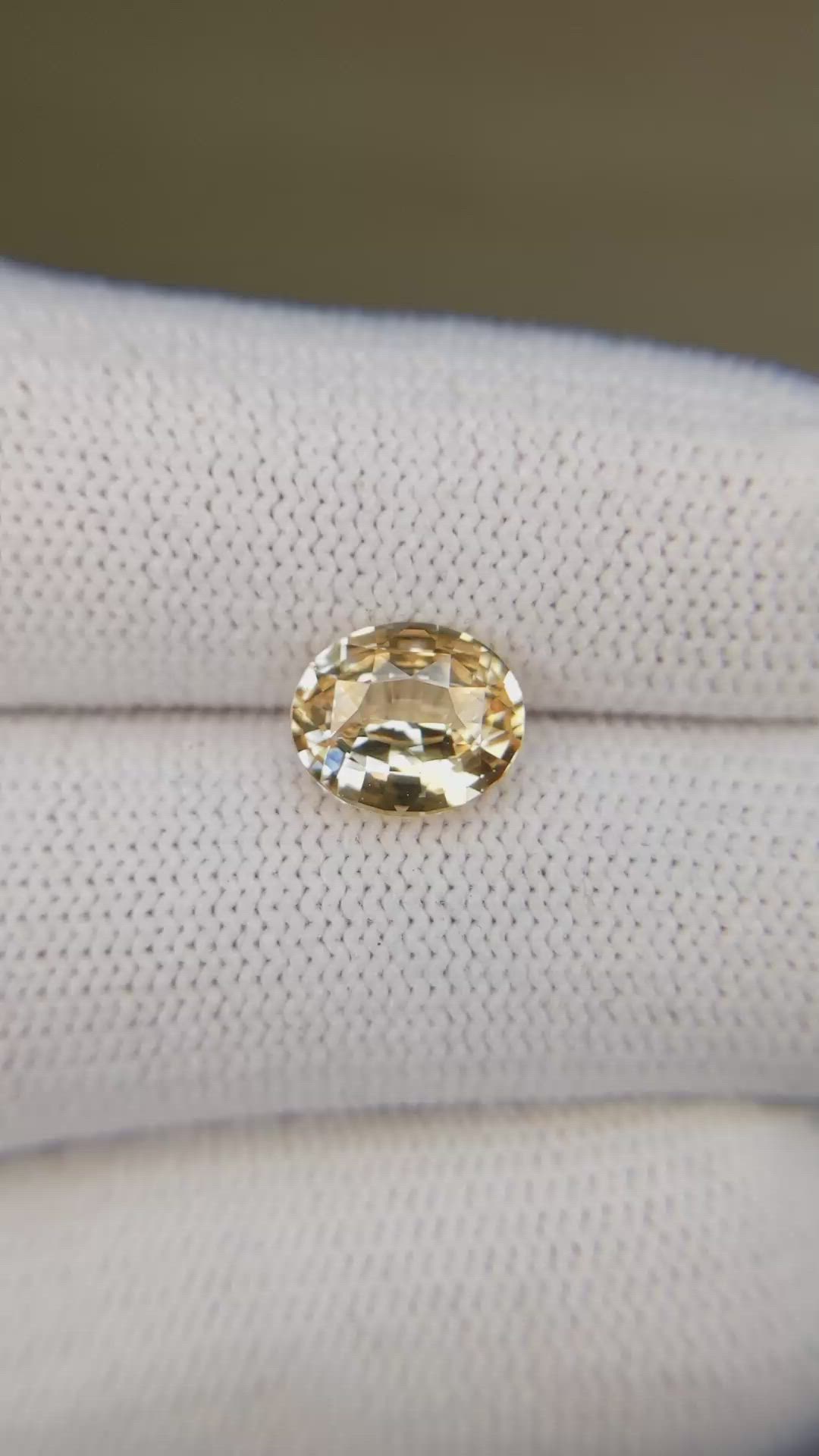 2.01 Ct. Peach Sapphire from Ceylon (Sri Lanka) Size Video