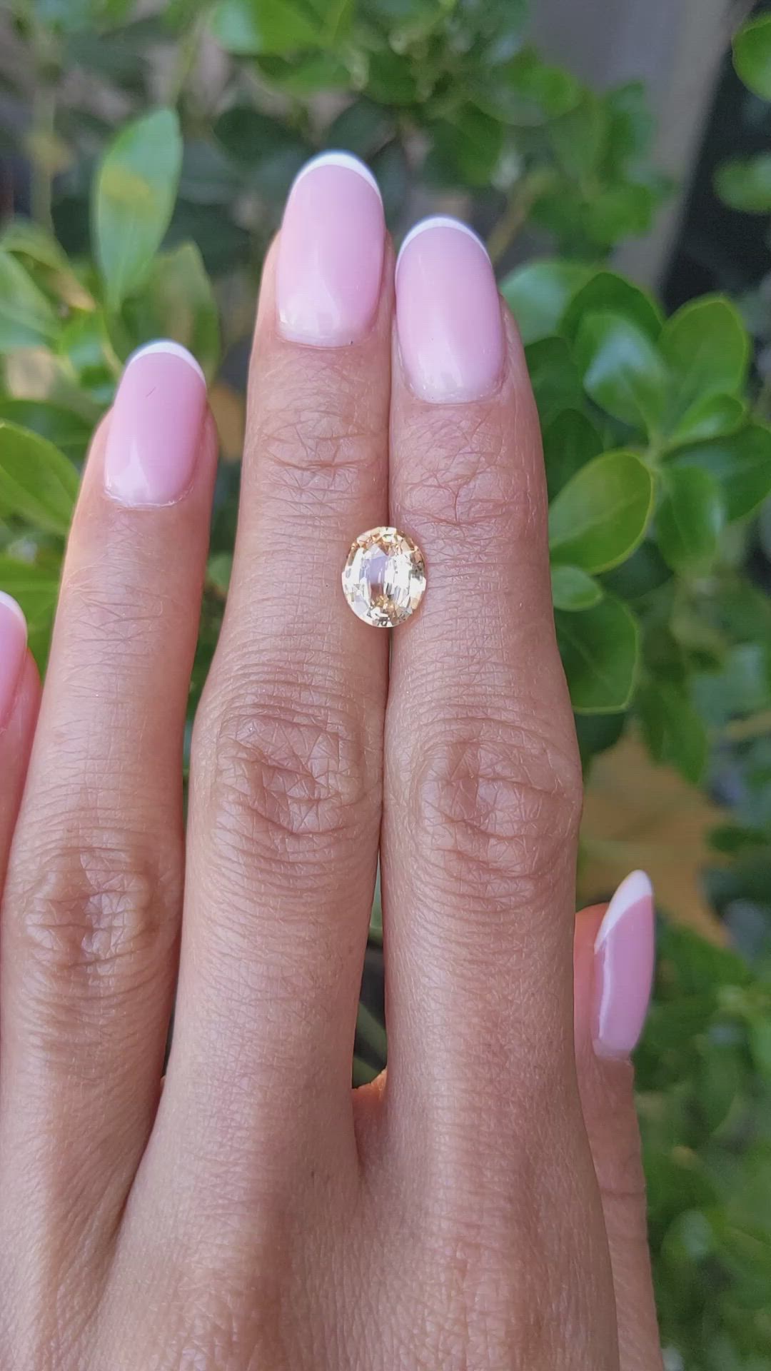 2.01 Ct. Peach Sapphire from Ceylon (Sri Lanka) Size Video