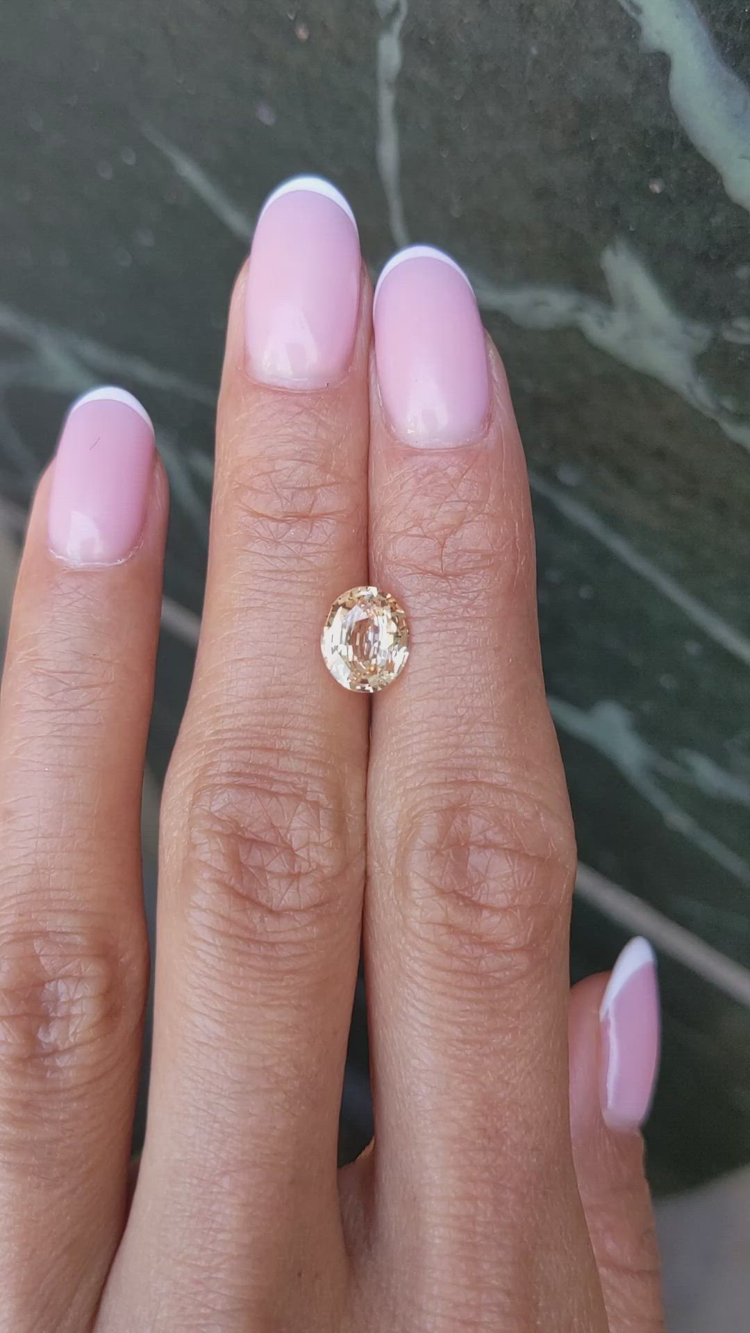 2.01 Ct. Peach Sapphire from Ceylon (Sri Lanka) Size Video