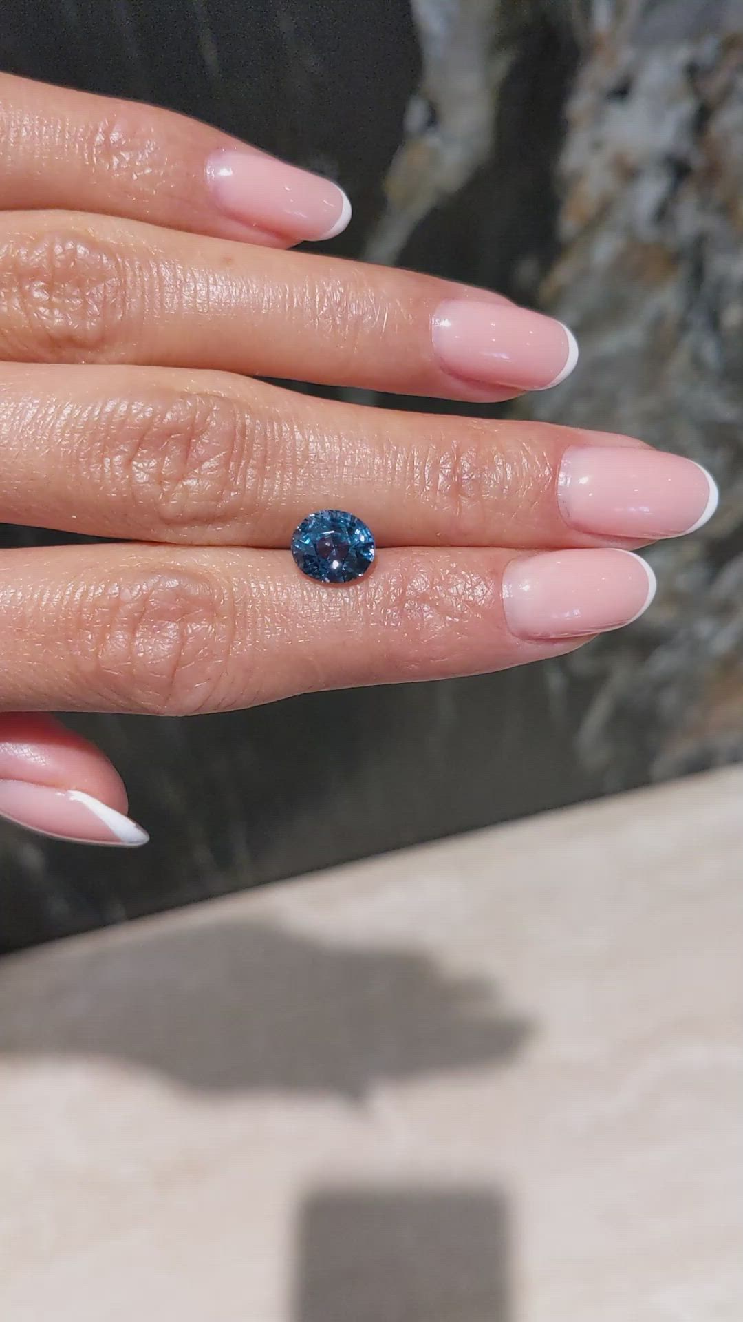 2.89 Ct. Greenish Blue Sapphire from Madagascar Size Video