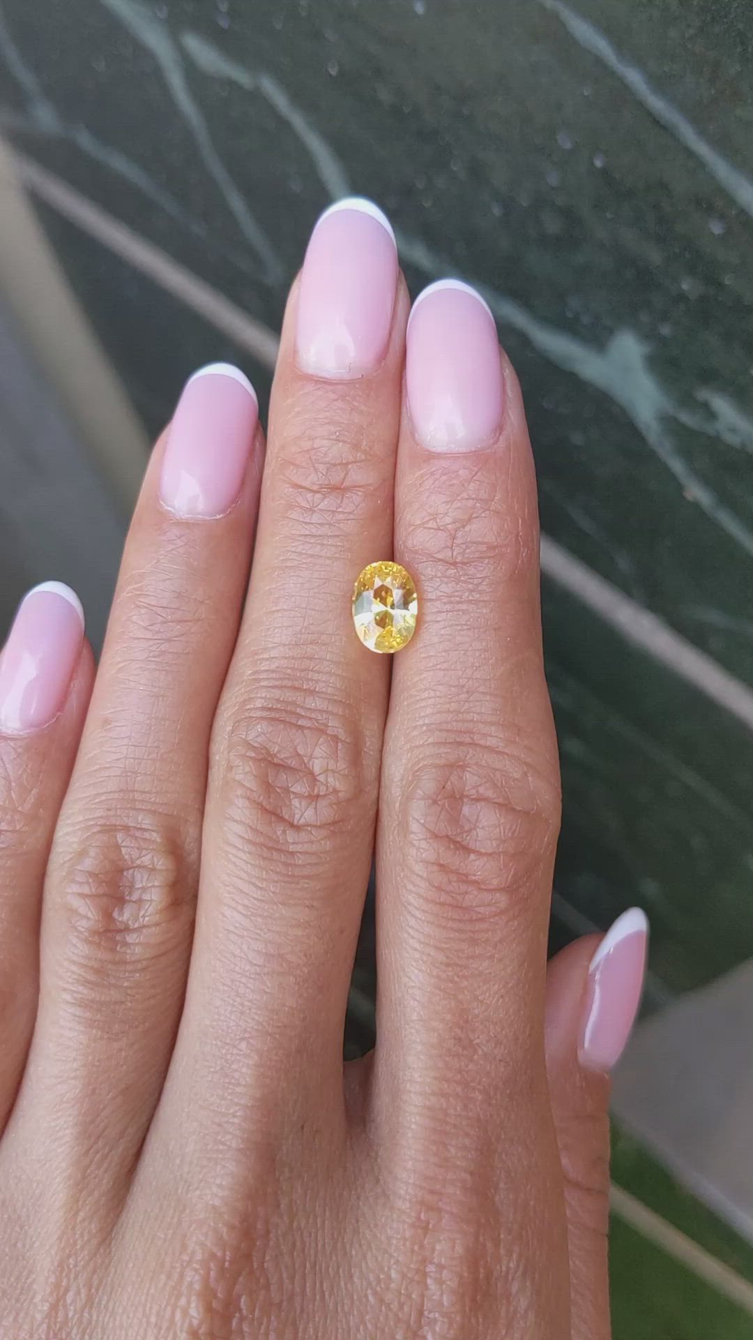 2.03 Ct. Yellow Sapphire from Ceylon (Sri Lanka) Size Video