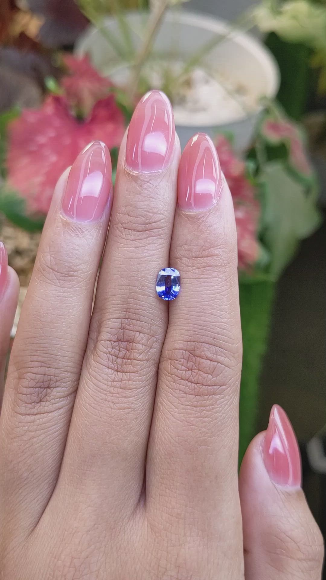0.69 Ct. Blue Sapphire from Ceylon (Sri Lanka) Size Video