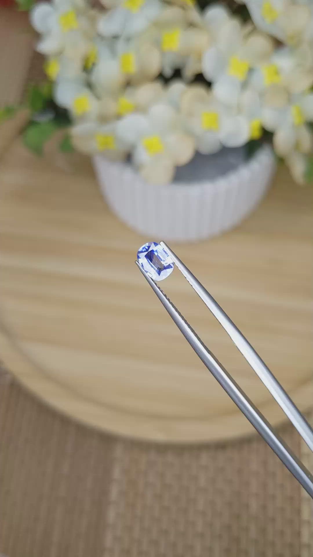 0.69 Ct. Blue Sapphire from Ceylon (Sri Lanka) Size Video