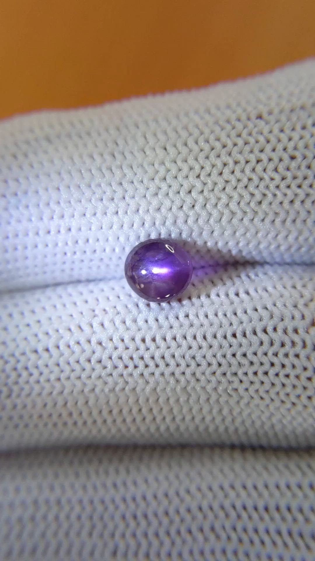1.40 Ct. Pinkish Purple Star Sapphire from Ceylon (Sri Lanka) Size Video