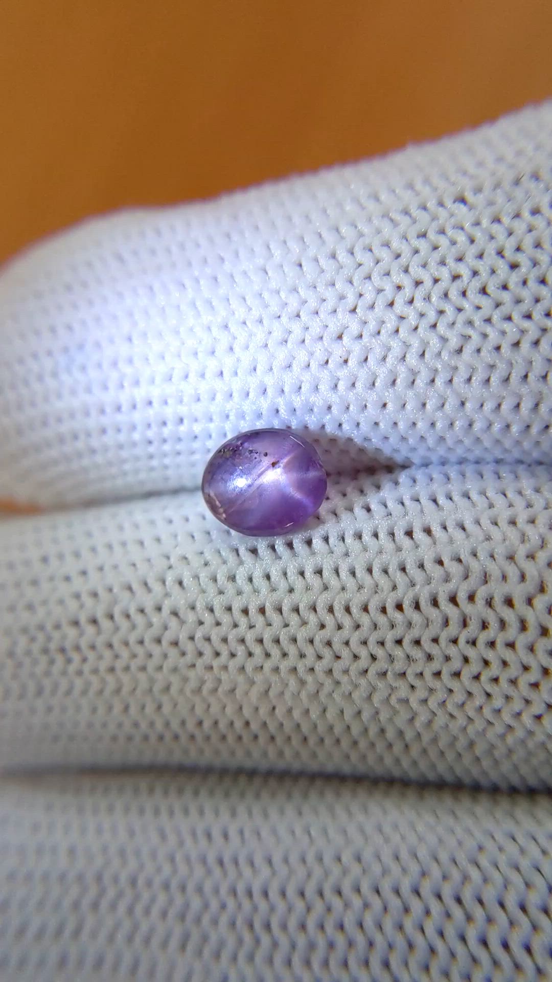 1.45 Ct. Pinkish Purple Star Sapphire from Ceylon (Sri Lanka) Size Video