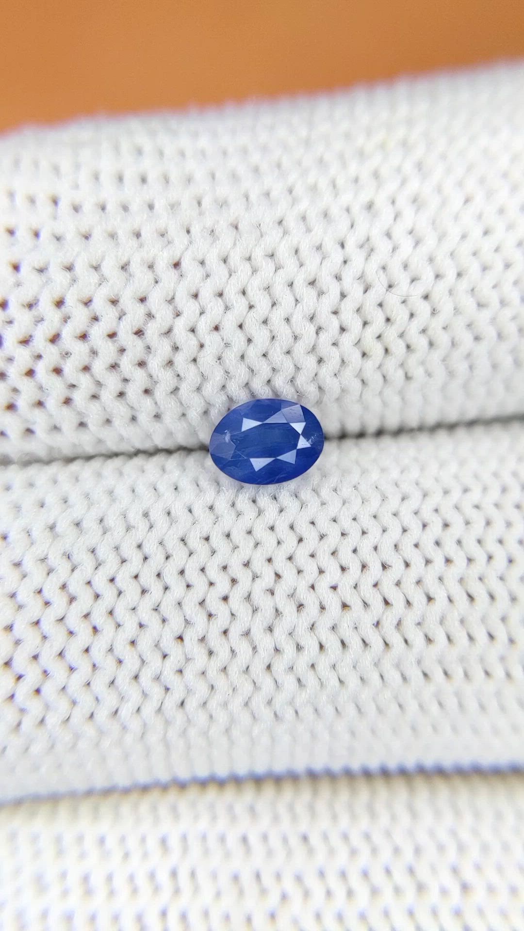 0.48 Ct. Blue Sapphire from Ceylon (Sri Lanka) Size Video