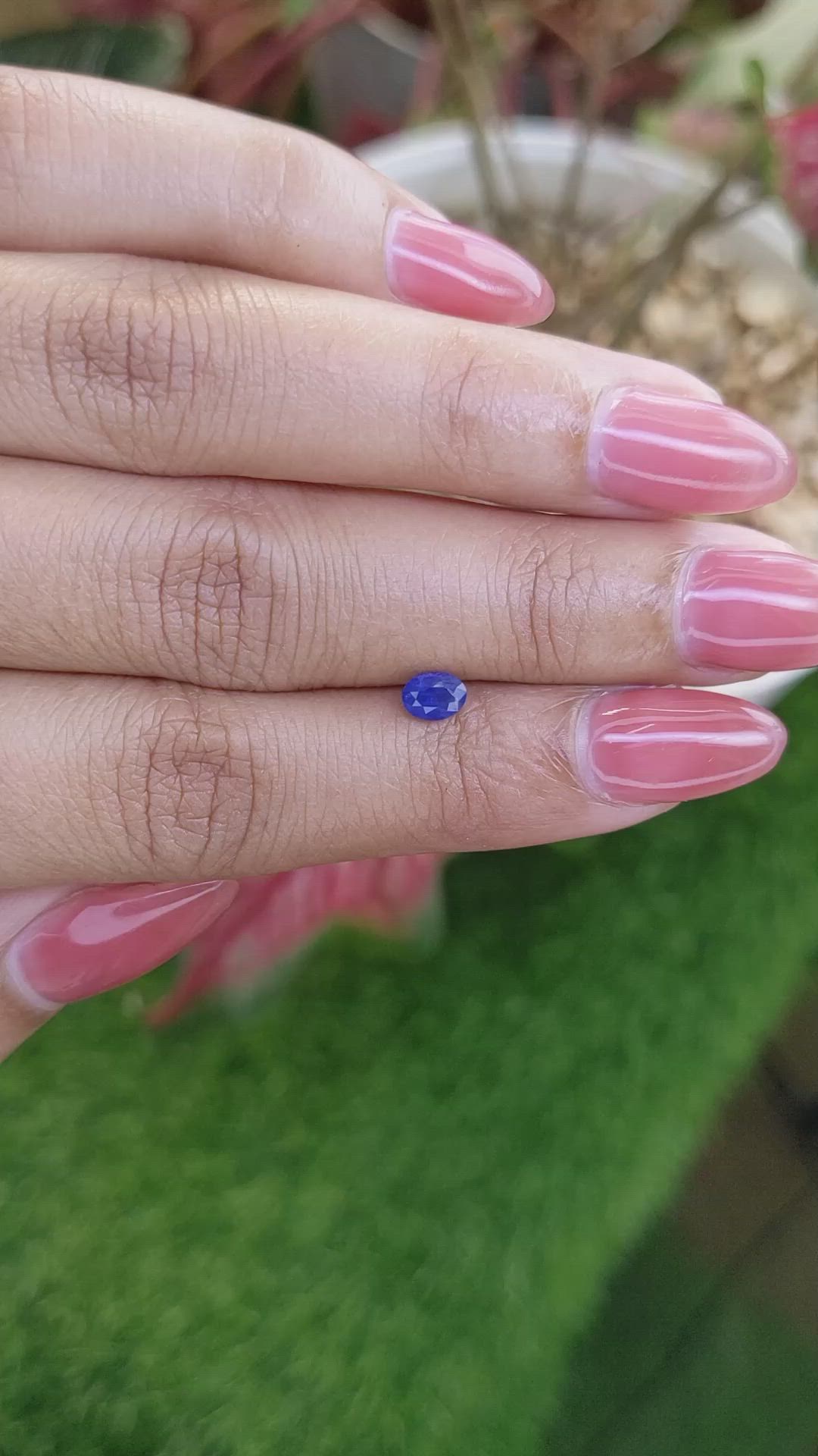 0.48 Ct. Blue Sapphire from Ceylon (Sri Lanka) Size Video