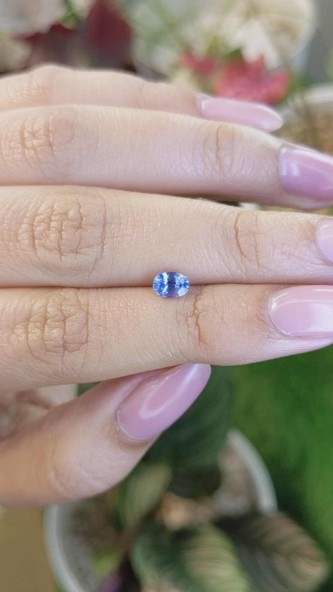 0.68 Ct. Blue Sapphire from Ceylon (Sri Lanka) Size Video