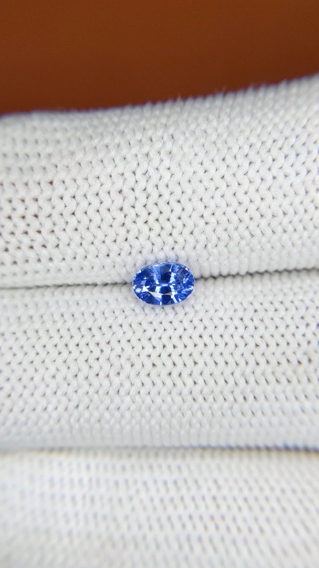 0.68 Ct. Blue Sapphire from Ceylon (Sri Lanka) Size Video